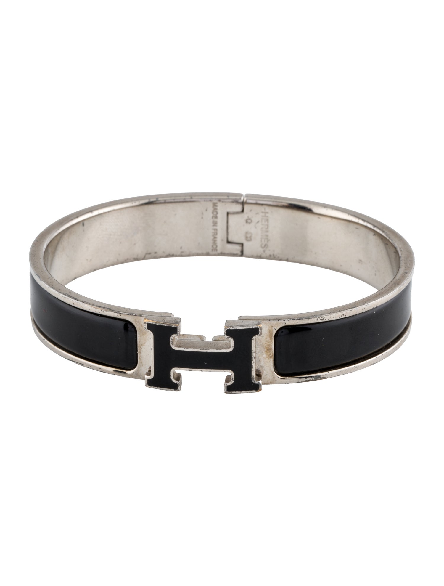 Hermès Enamel Clic H Bangle Bracelet