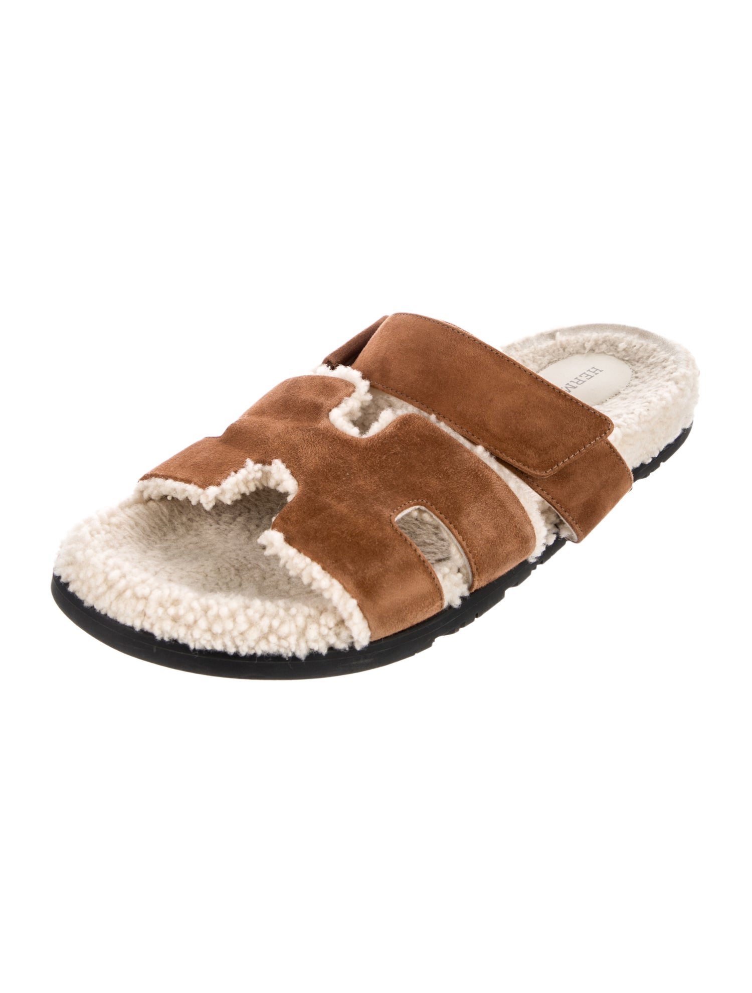 Hermès Chypre Suede Slides