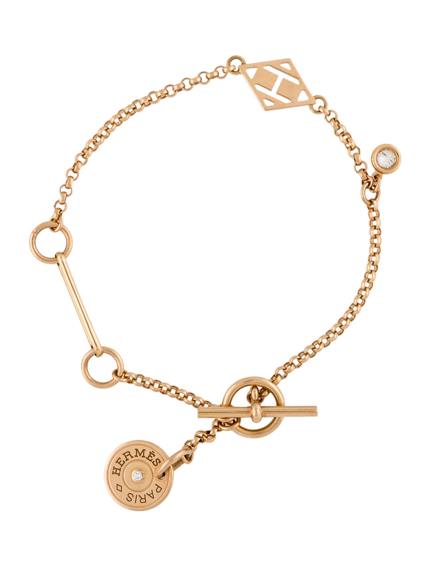 Hermès 18K Diamond Gambade Bracelet