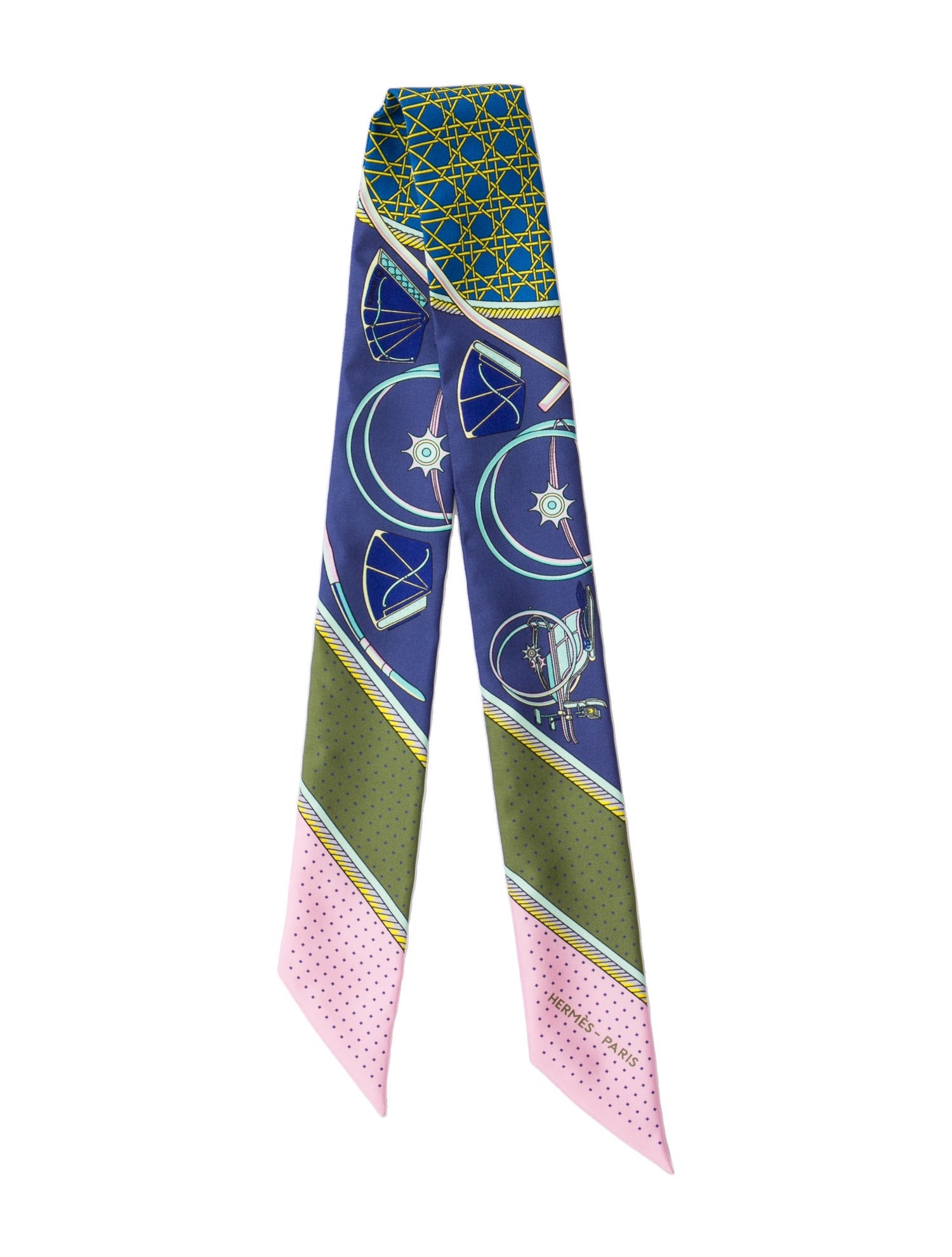 Hermès Les Voitures a Transformation Silk Twilly Scarf w/ Tags