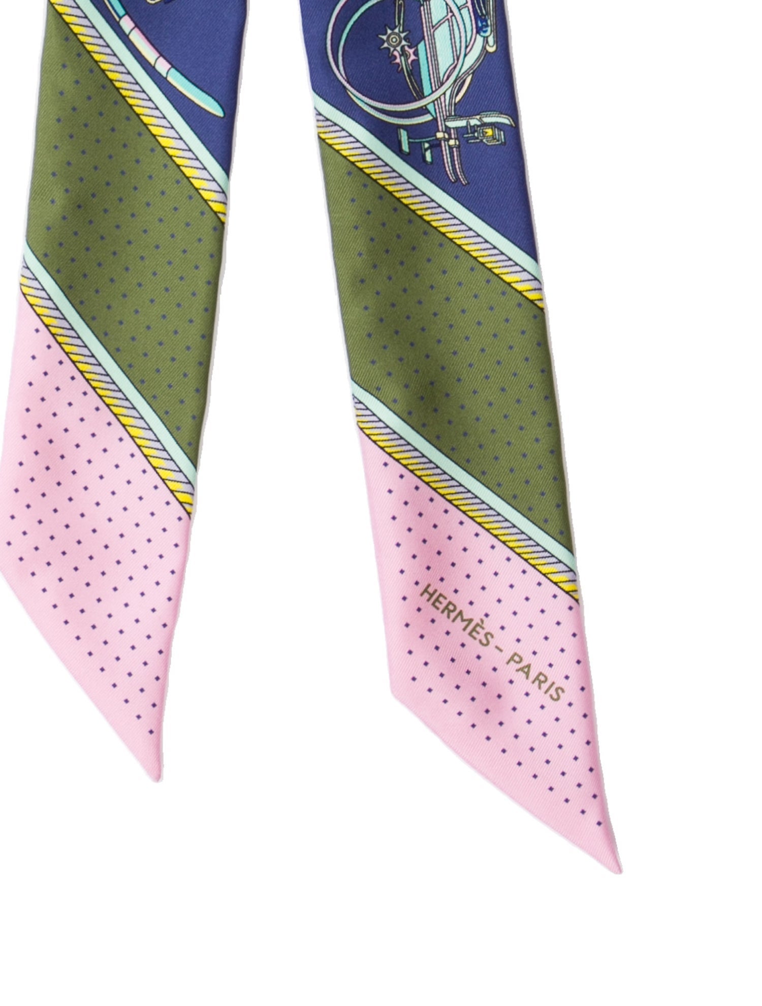 Hermès Les Voitures a Transformation Silk Twilly Scarf w/ Tags