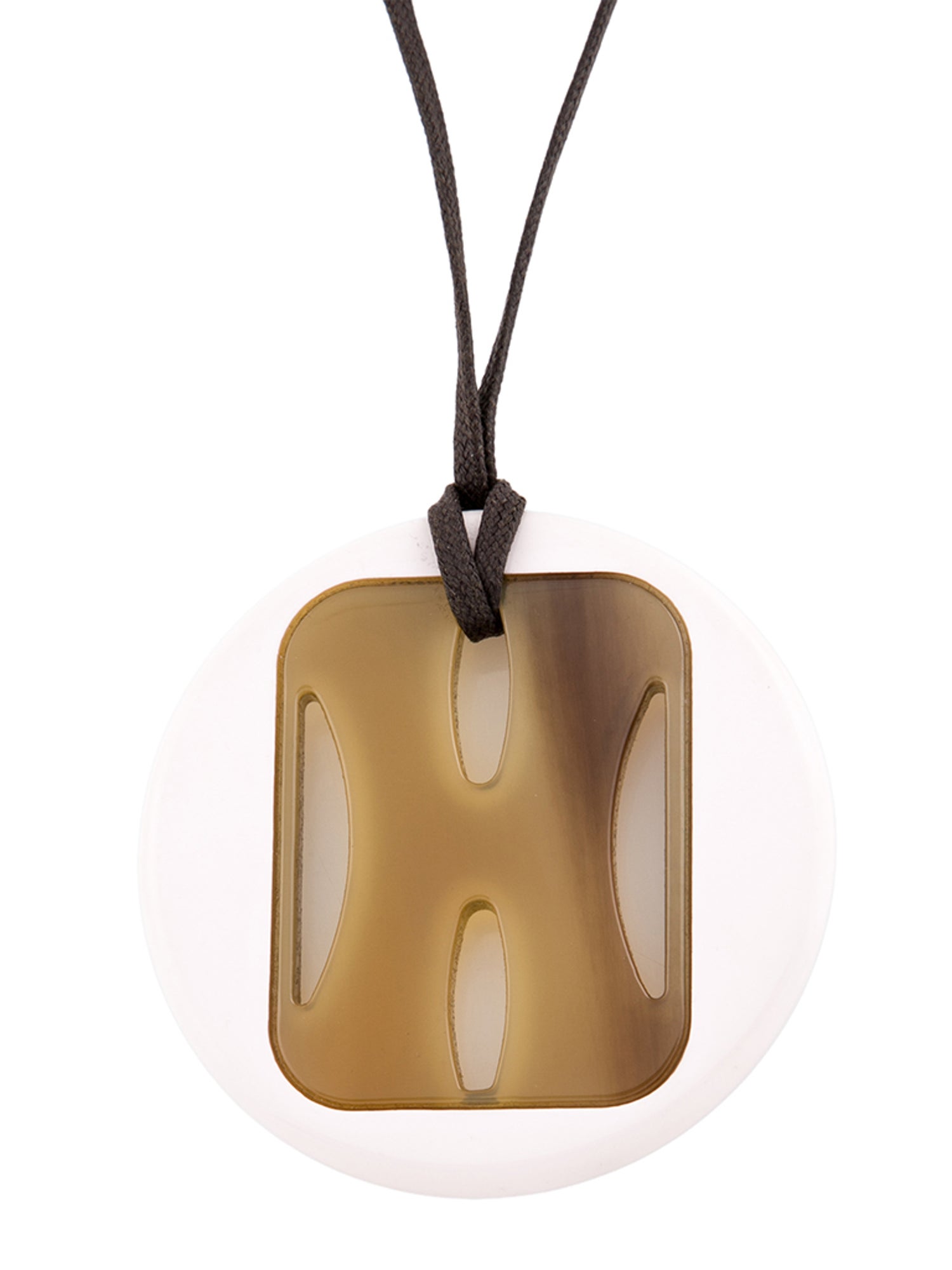 Hermès Lacquer & Horn Tonkin Pendant Necklace
