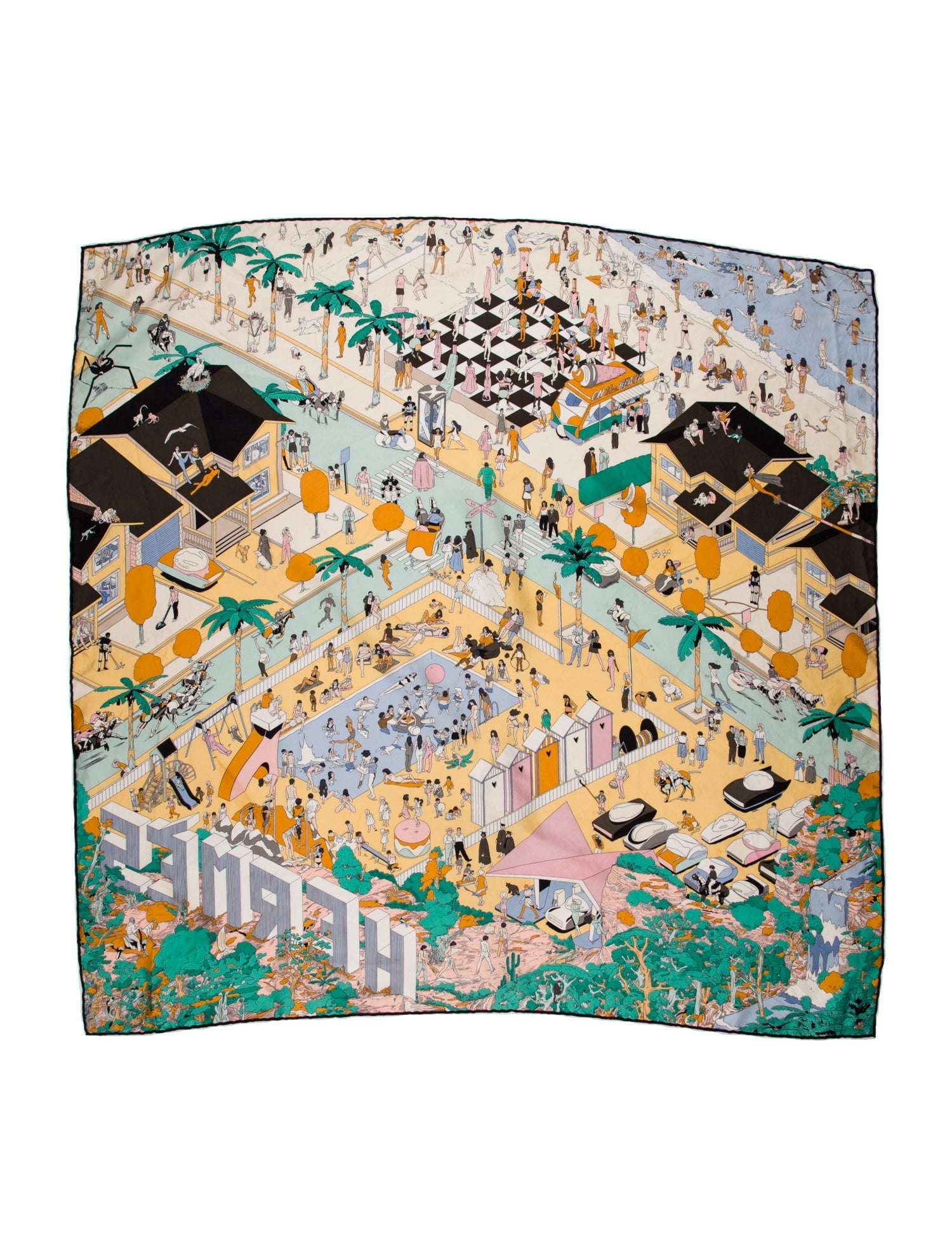 Hermès on The Beach Silk Scarf