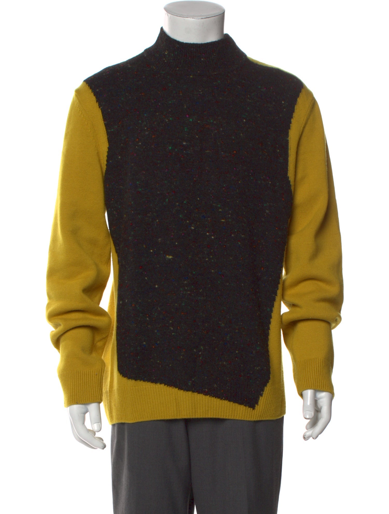 Hermès Wool Colorblock Pattern Cardigan