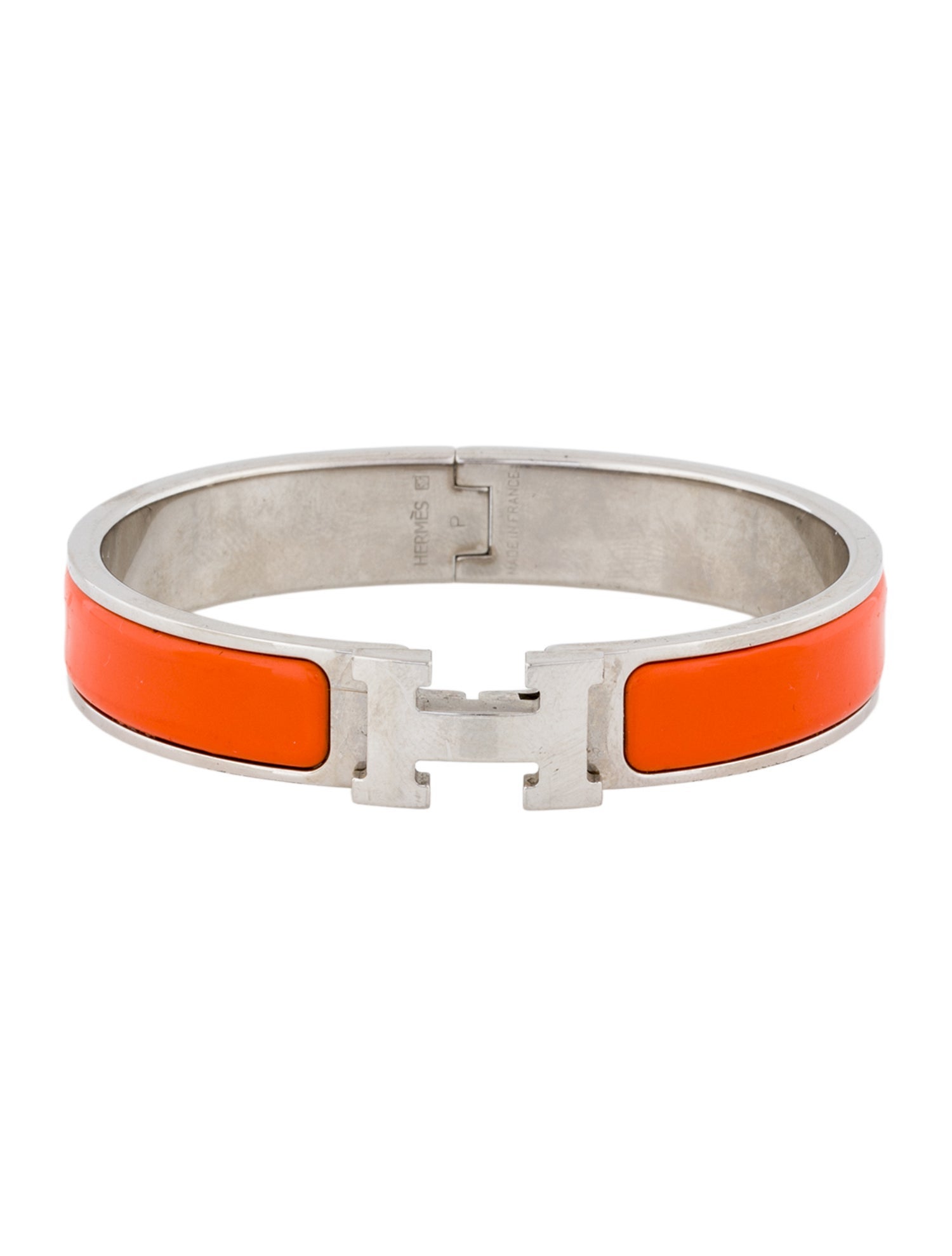 Hermès Enamel Clic H Bangle Bracelet