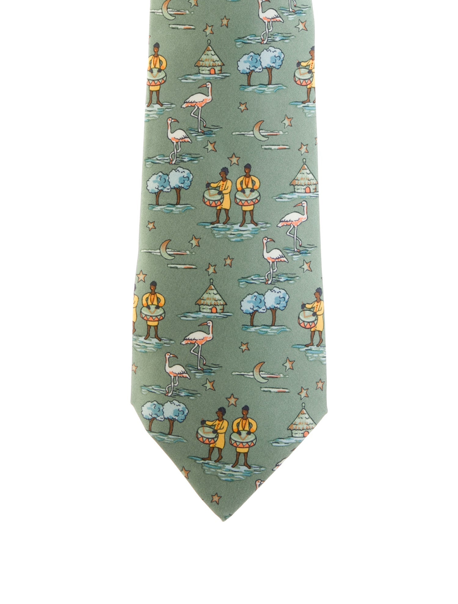 Hermès Pattern Print Tie