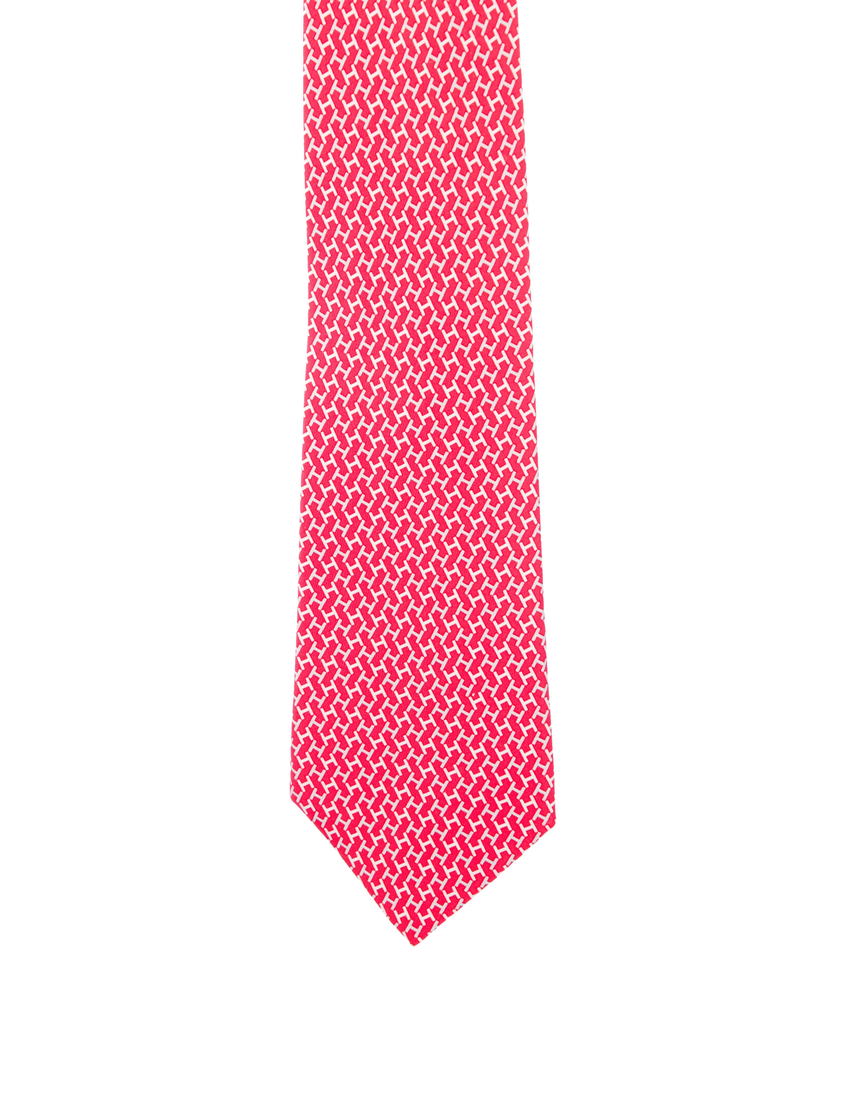Hermès H Pattern Print Tie