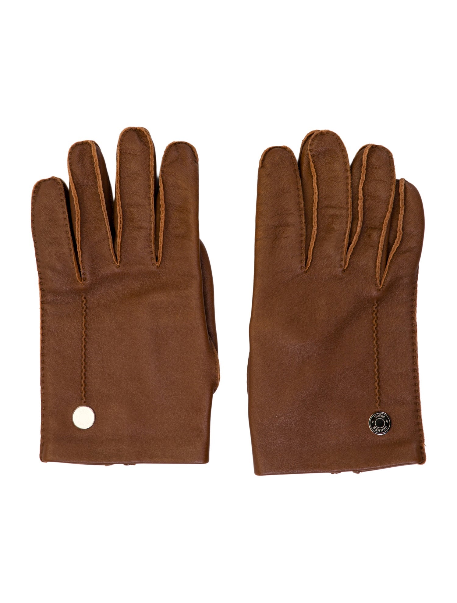 Hermès Lambskin Leather Gloves