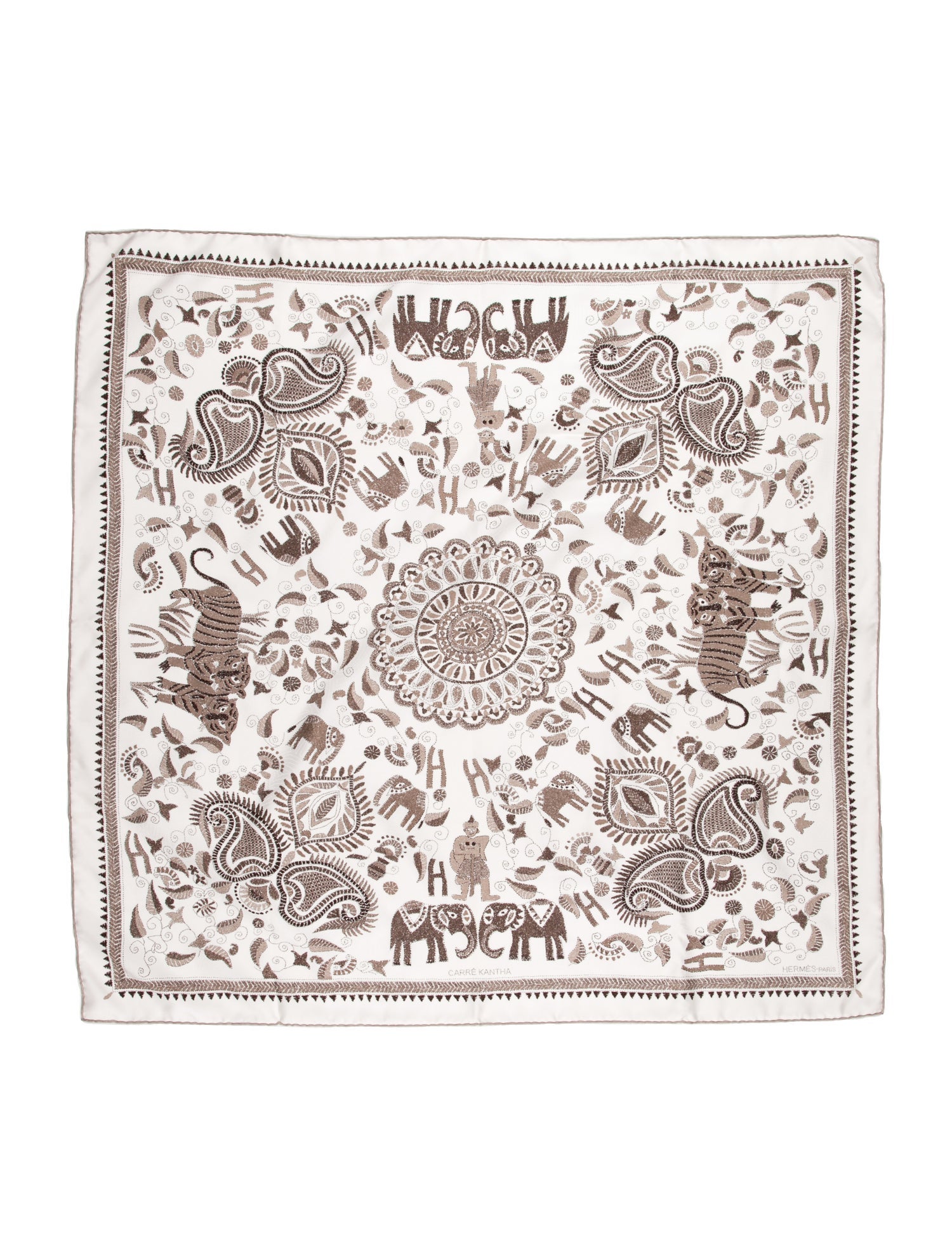 Hermès Carré Kantha Silk Scarf