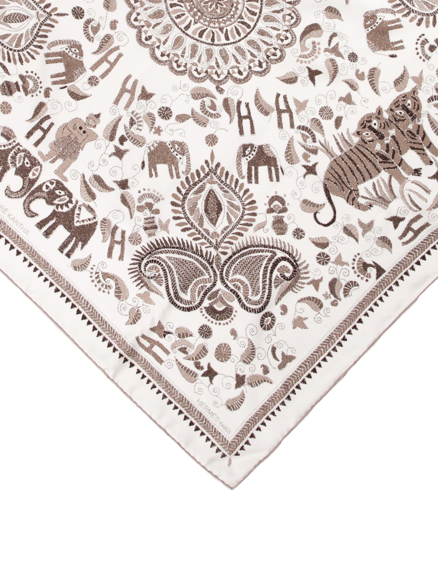 Hermès Carré Kantha Silk Scarf