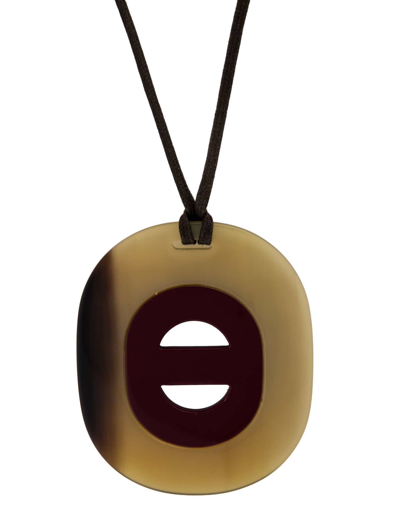 Hermès Horn & Lacquer Fidelio Virage Pendant Necklace