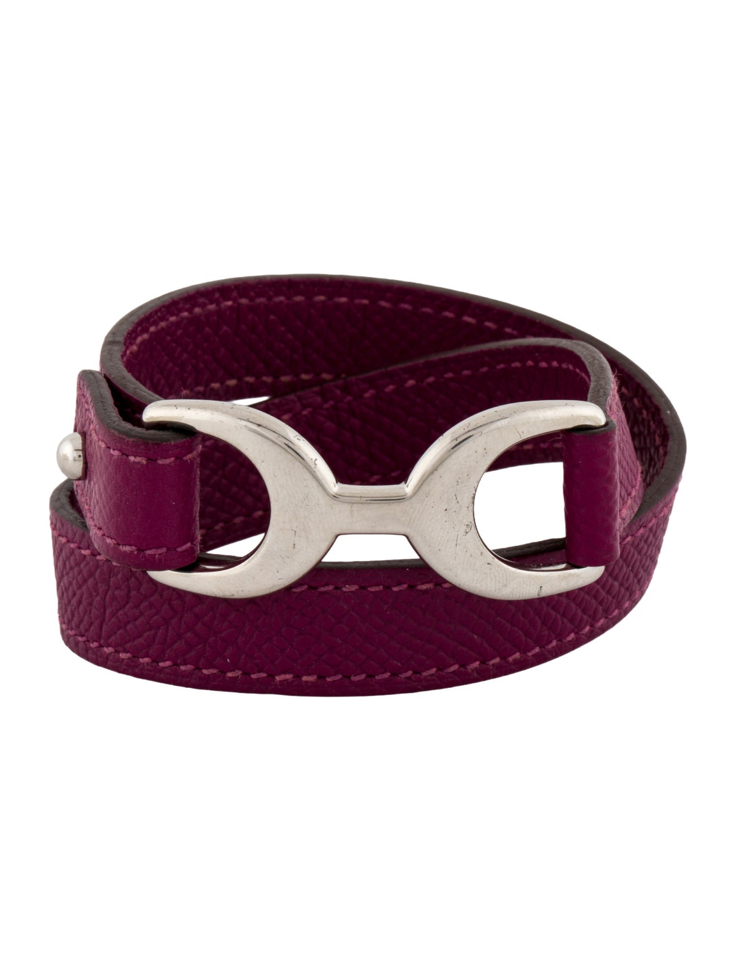 Hermès Leather Baby Pavane Wrap Bracelet