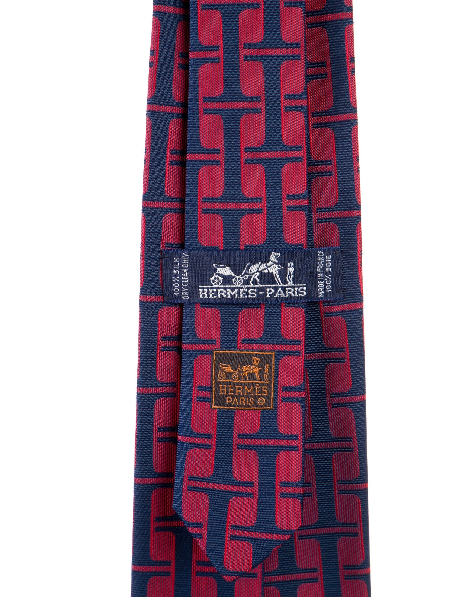 Hermès pattern print tie