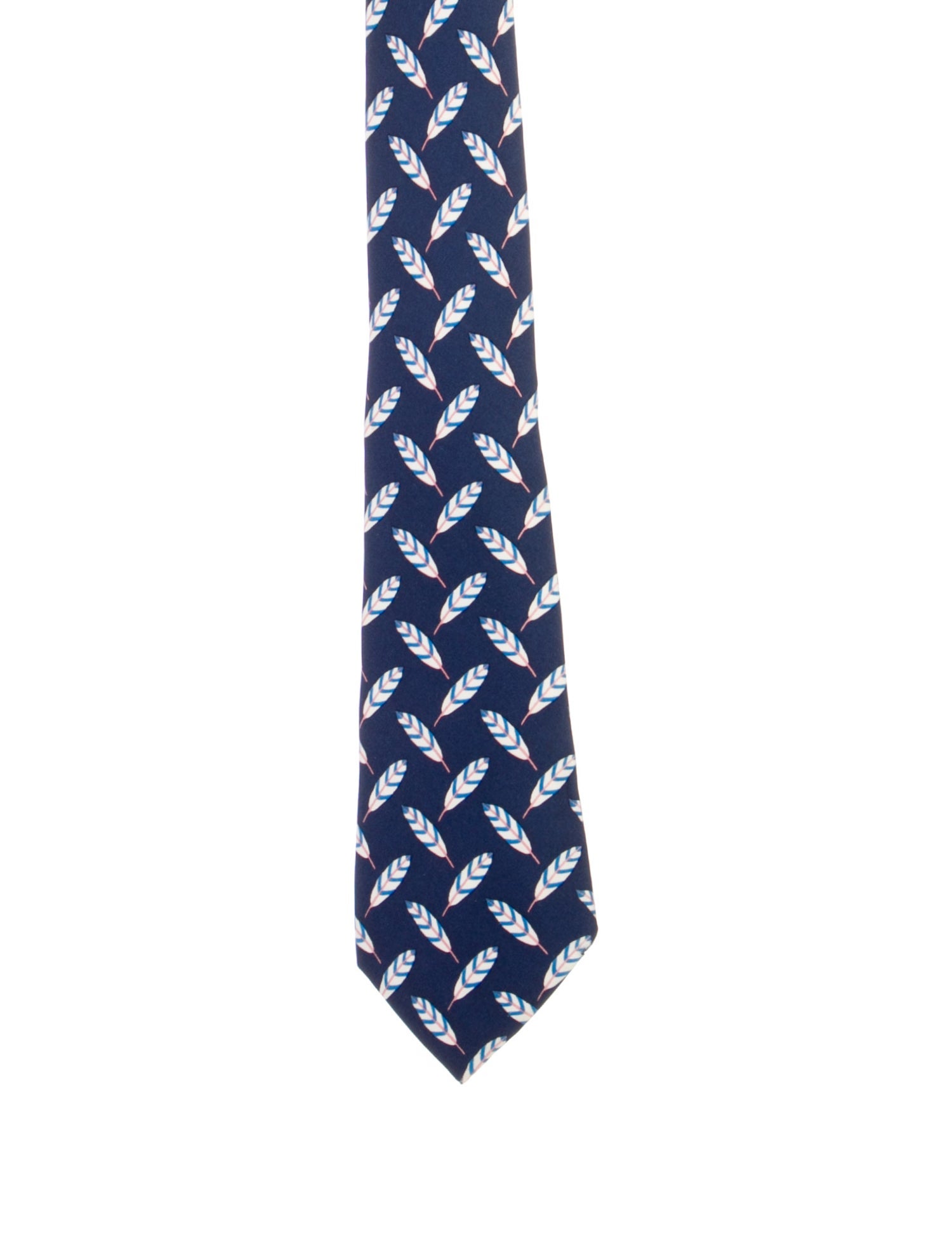 Hermès Feather Print Tie
