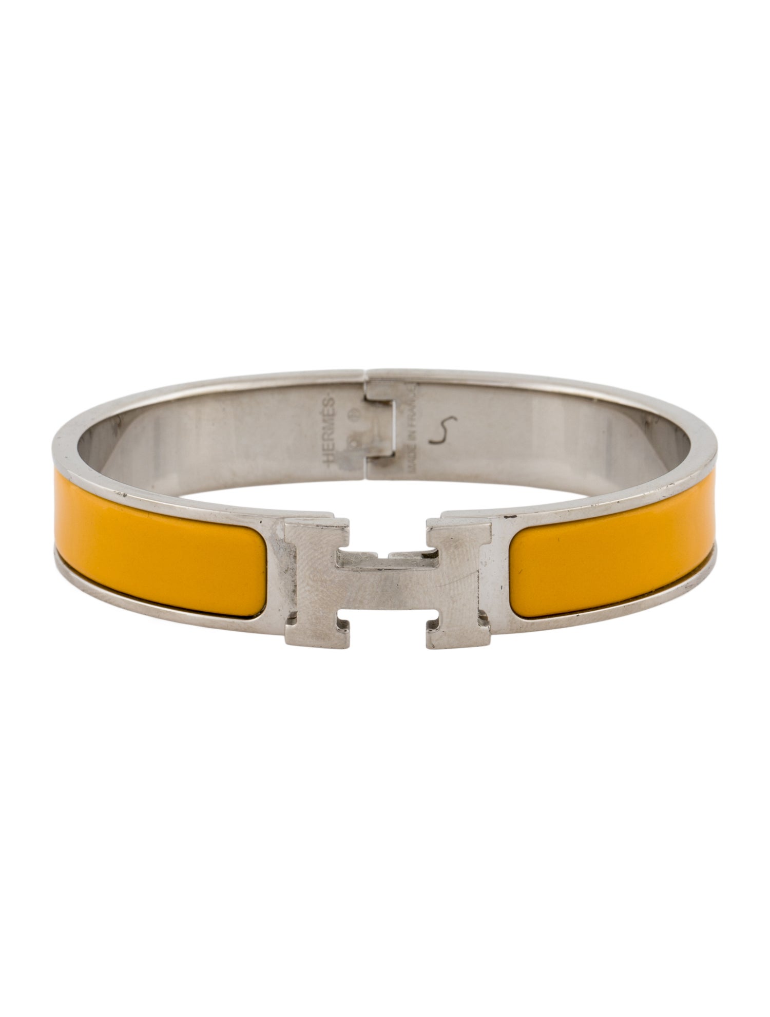 Hermès Enamel Clic H Bangle Bracelet