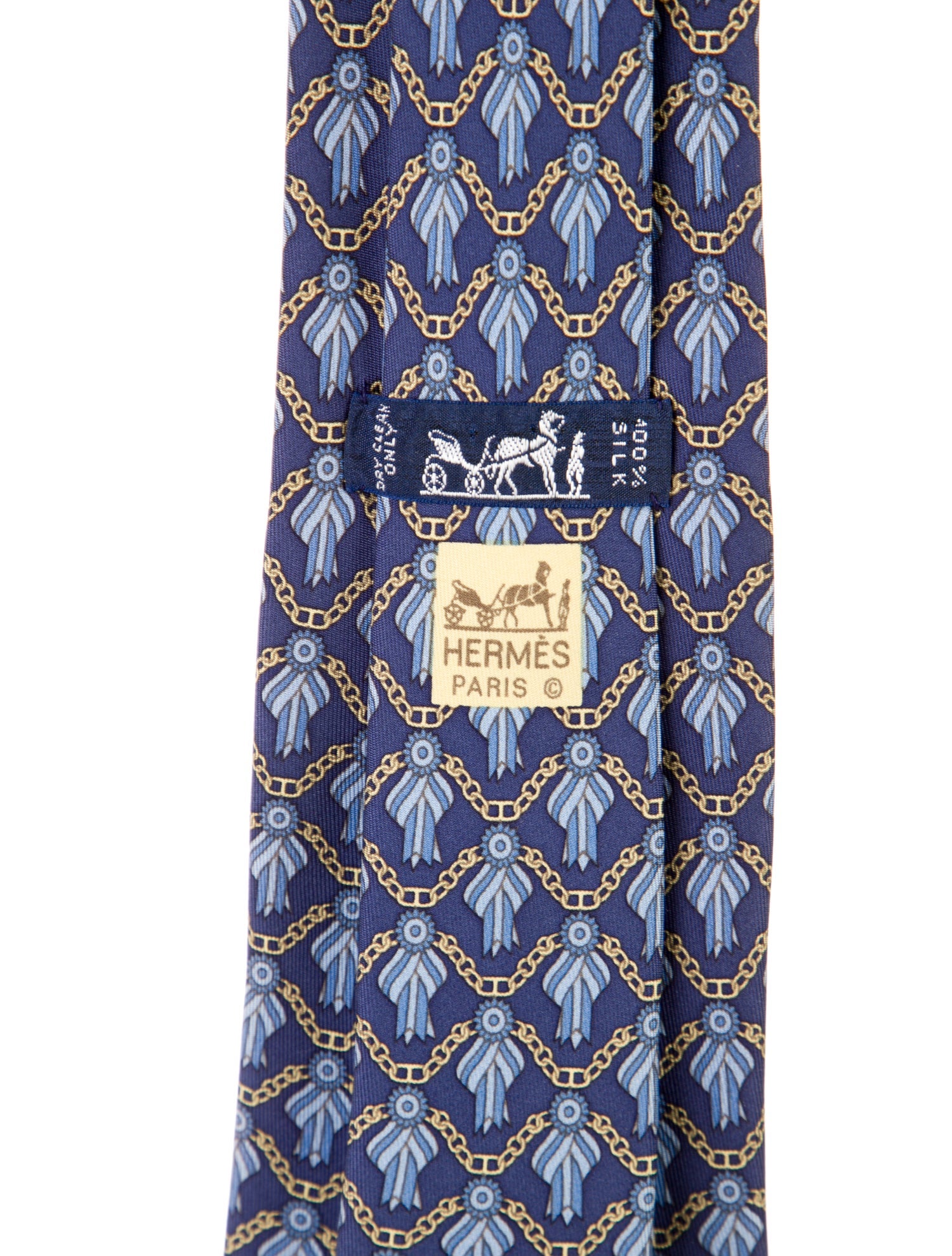 Hermès pattern print tie