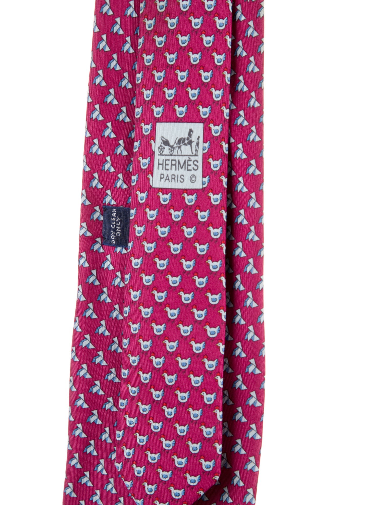 Hermès pattern silk tie