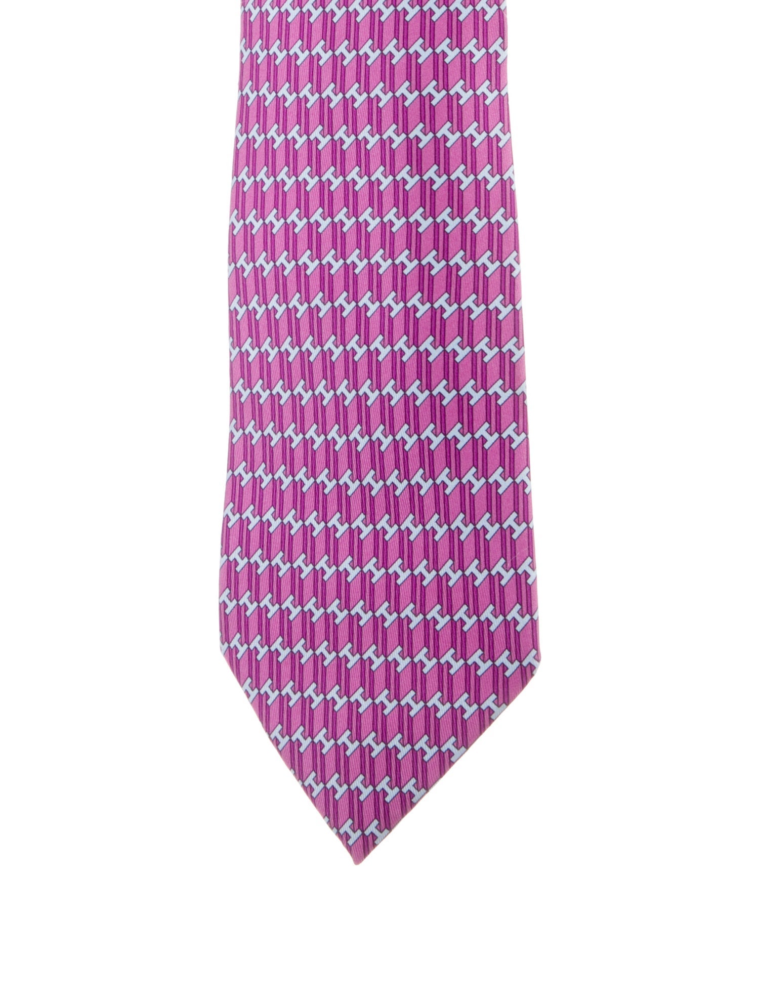 Hermès pattern silk tie