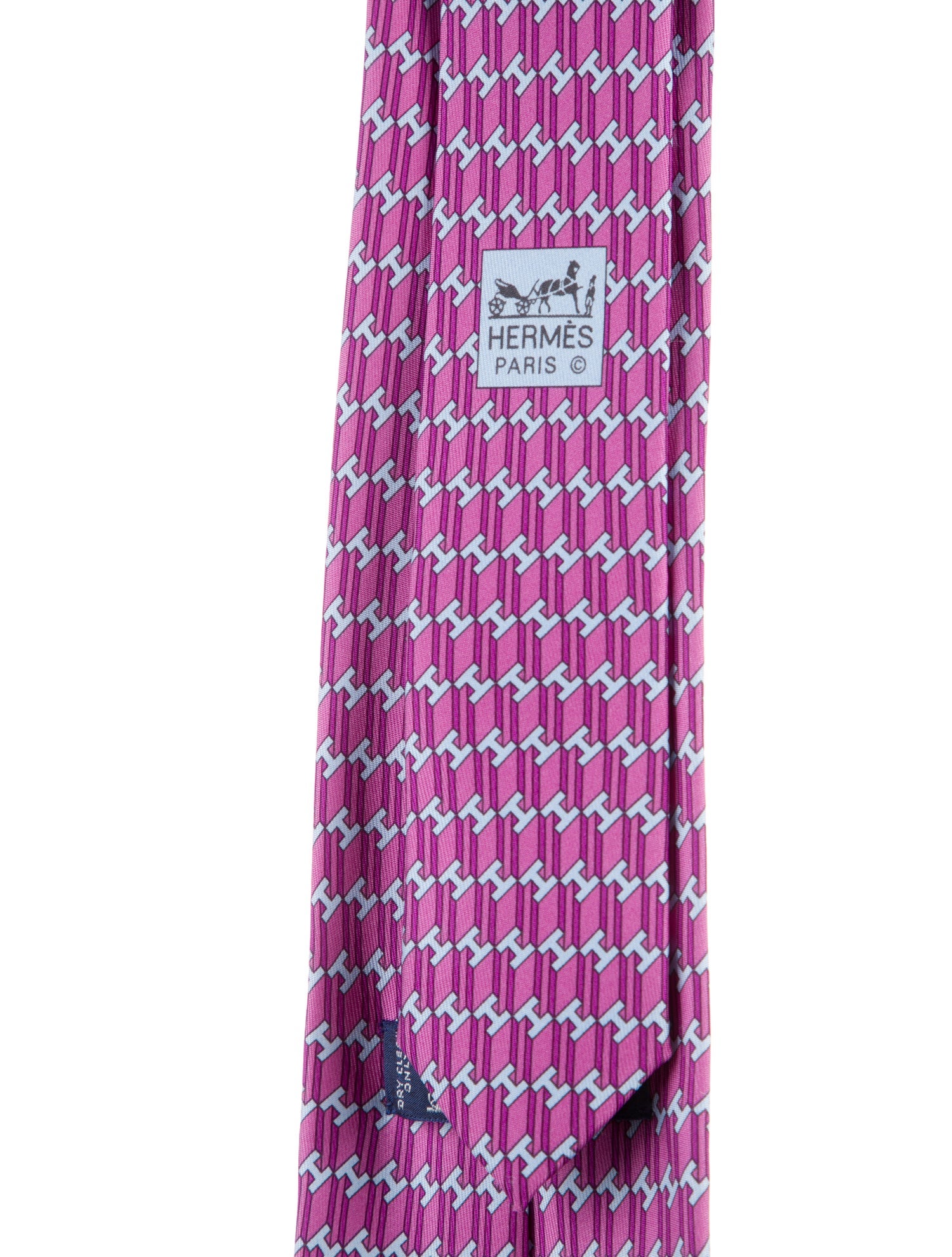 Hermès pattern silk tie