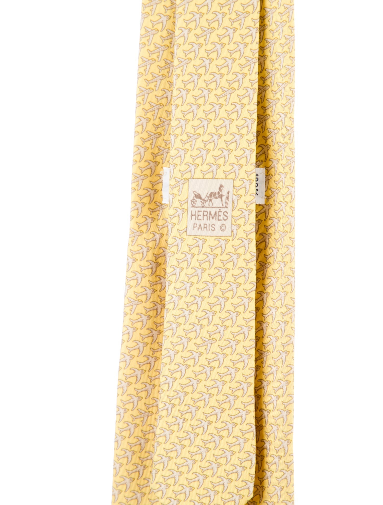 Hermès pattern silk tie