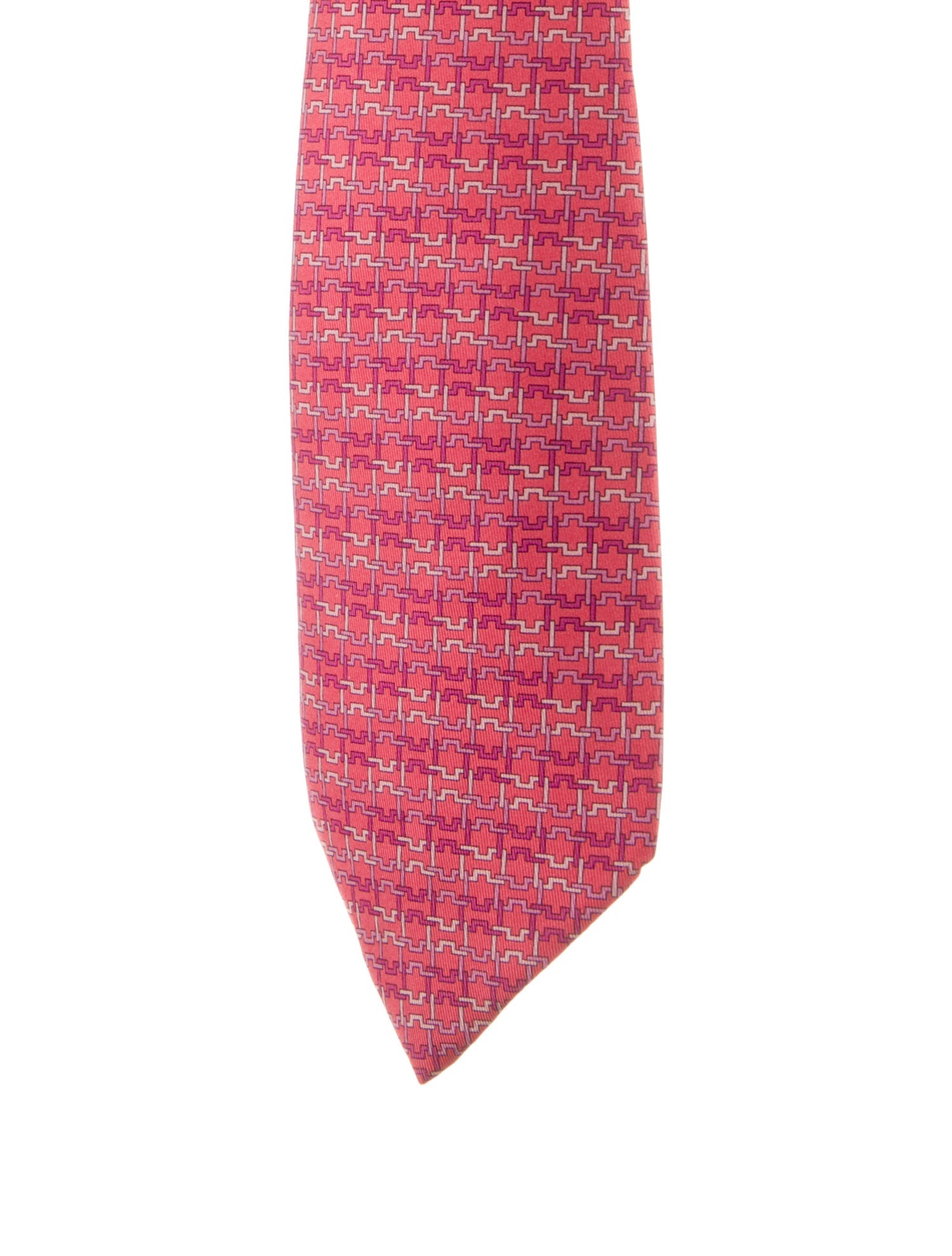 Hermès pattern silk tie