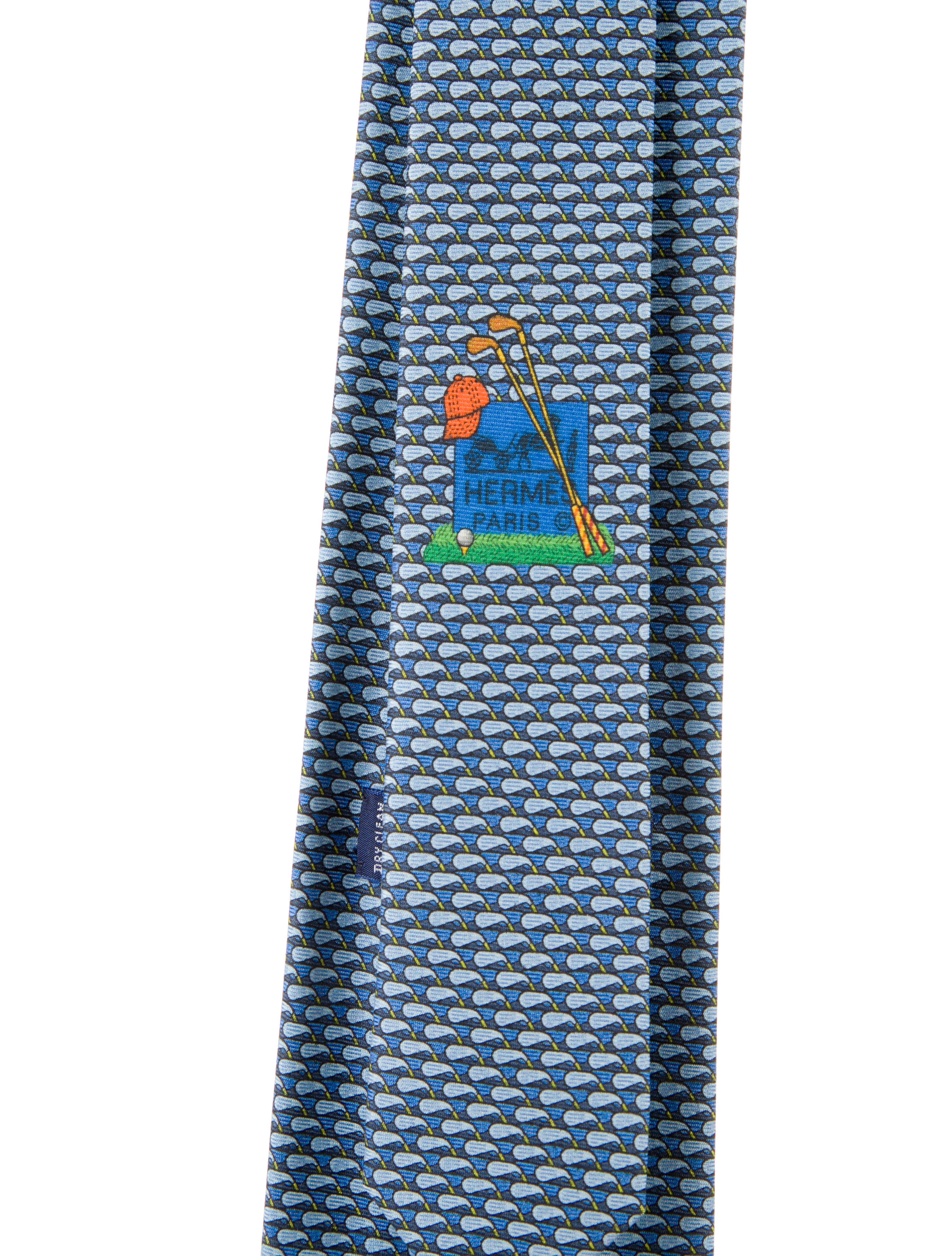 Hermès pattern silk tie