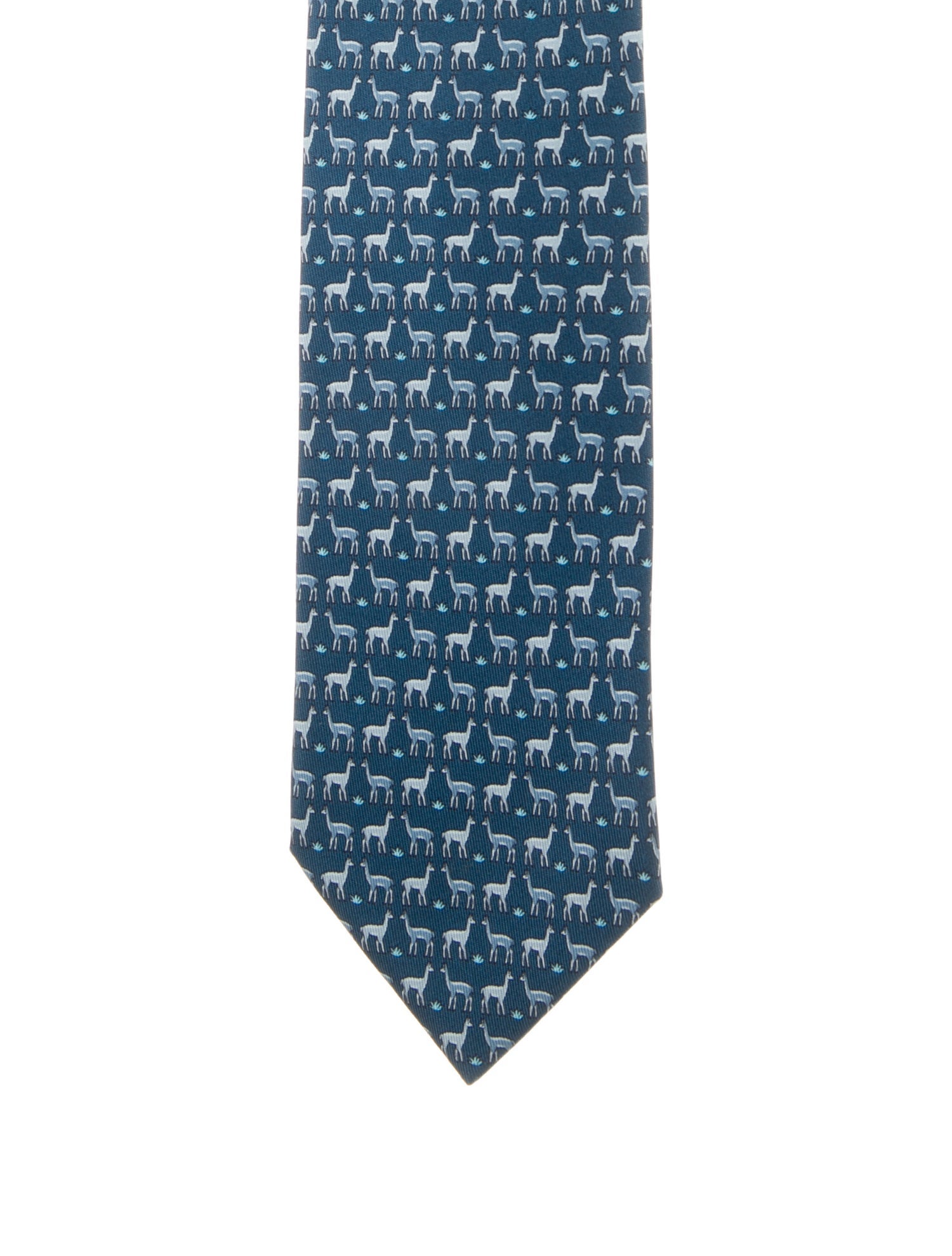 Hermès pattern silk tie