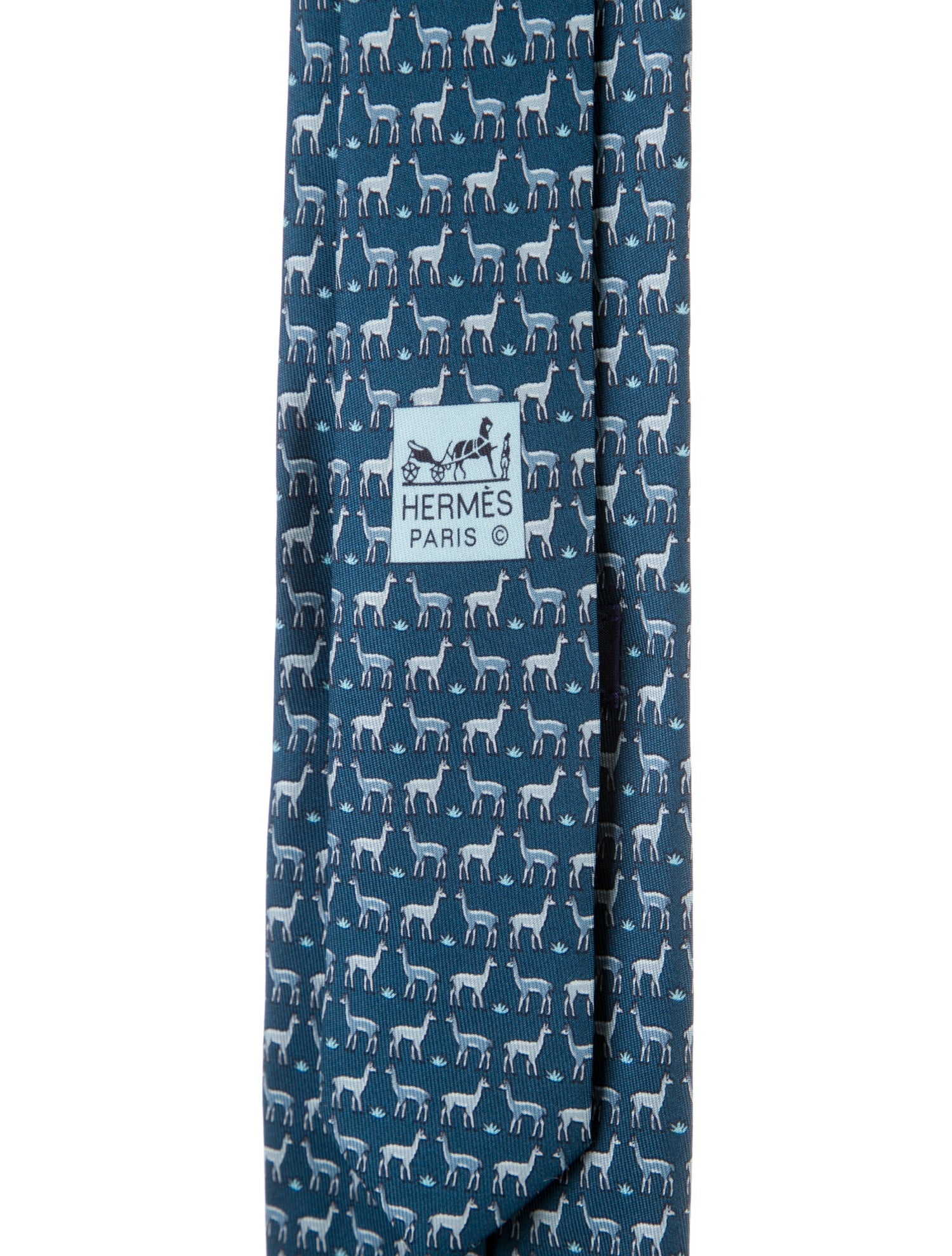 Hermès pattern silk tie
