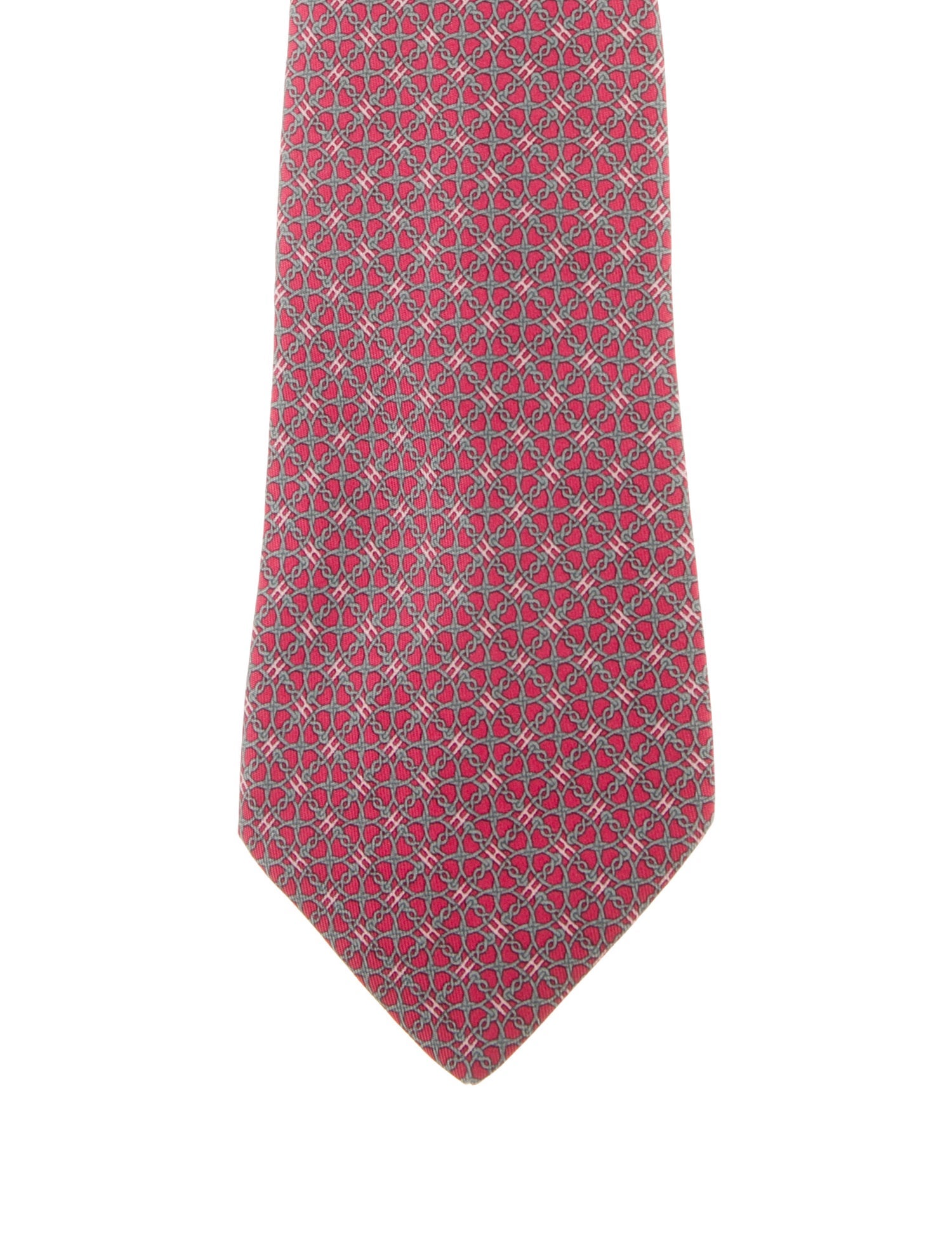 Hermès pattern silk tie