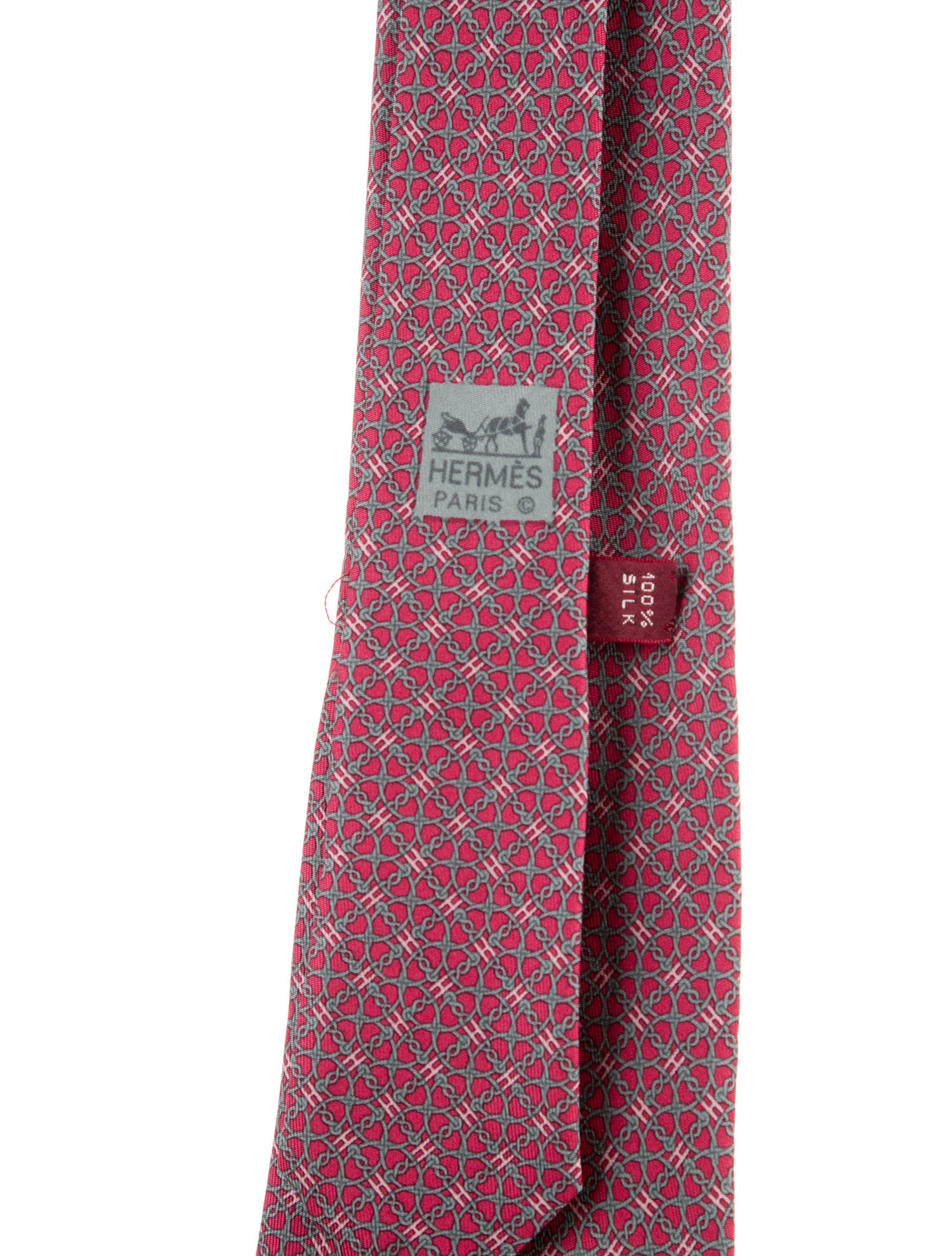Hermès pattern silk tie