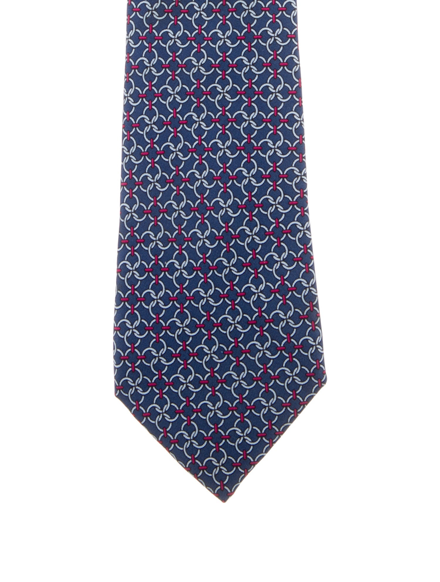 Hermès pattern silk tie