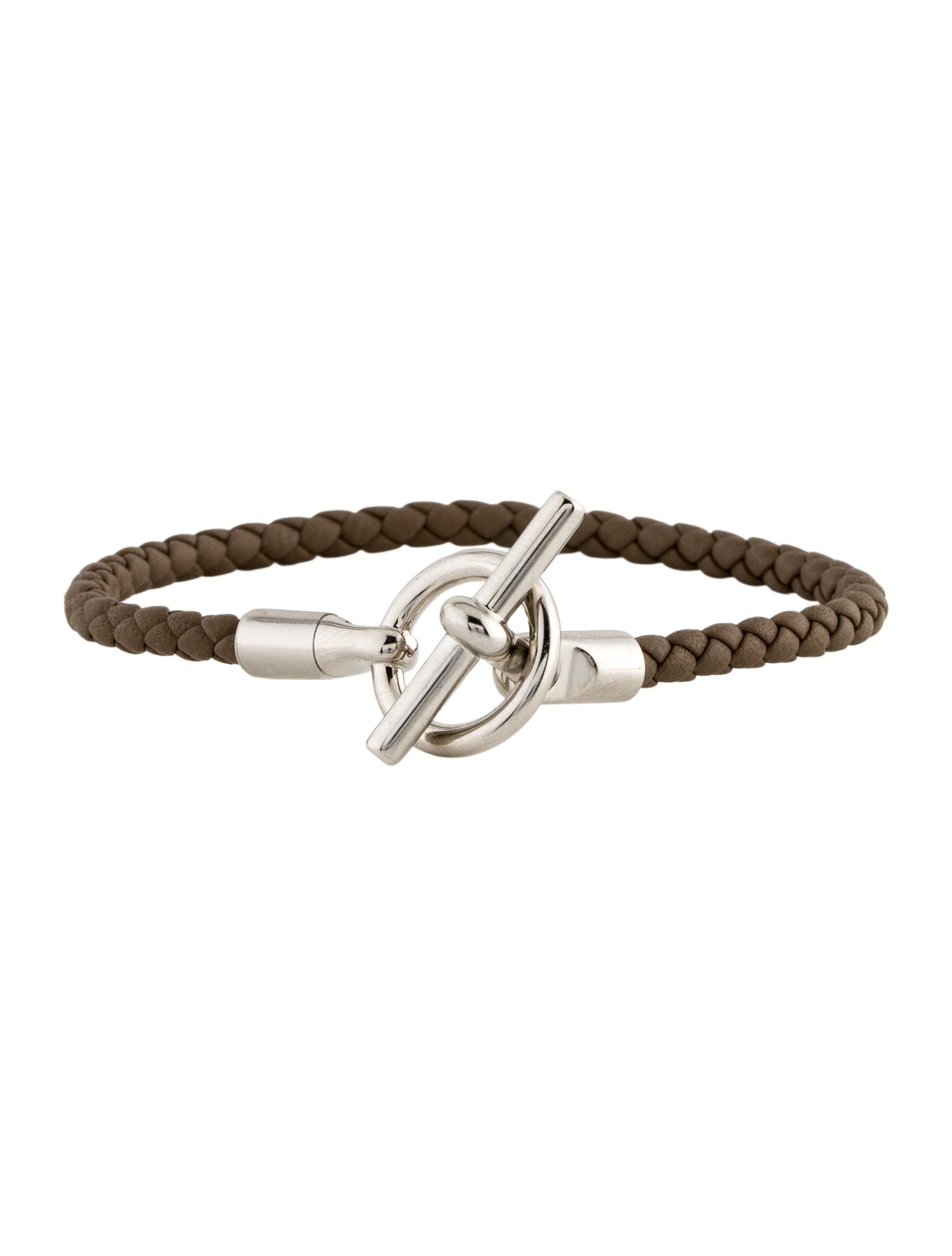 Hermès Leather Puzzle H Bracelet - Grey Wrap, Bracelets