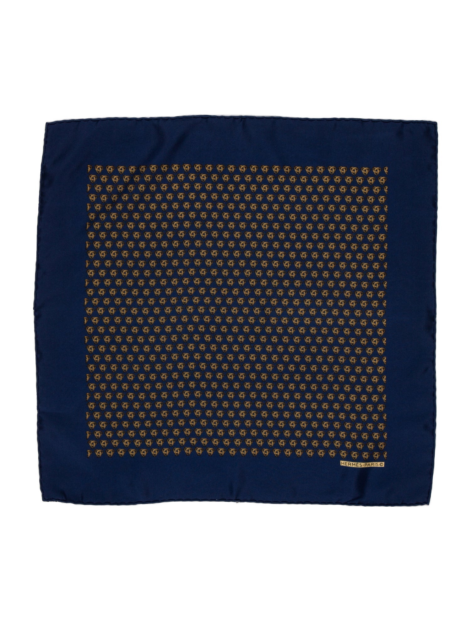 Hermès Silk Printed Pocket Square
