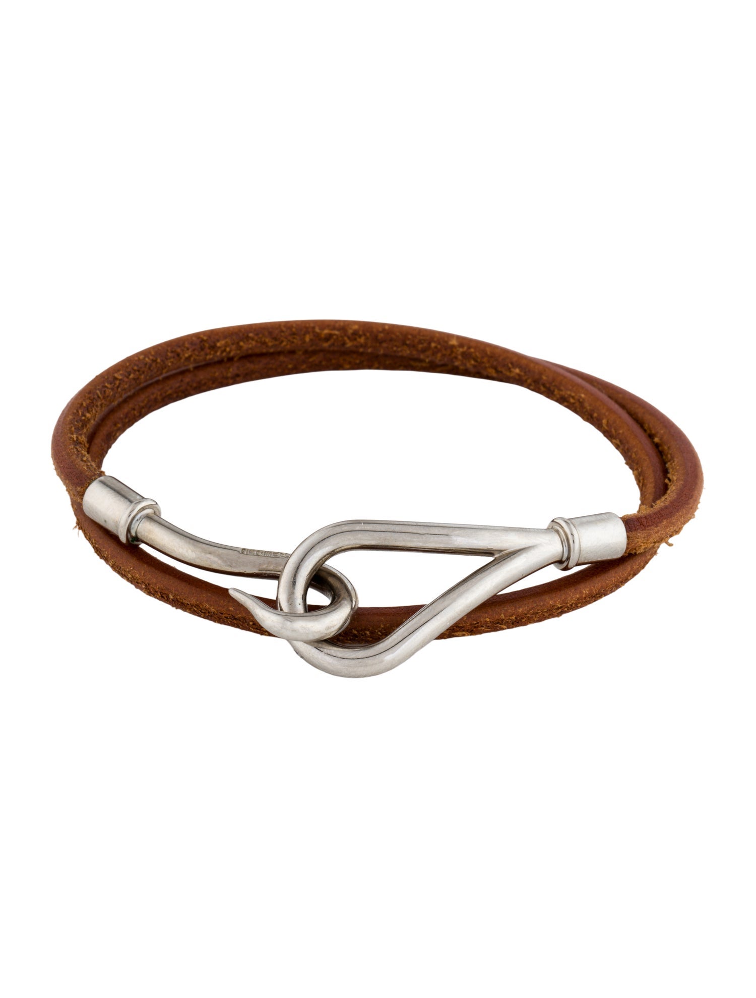 Hermès Leather Jumbo Hook Double Tour Bracelet