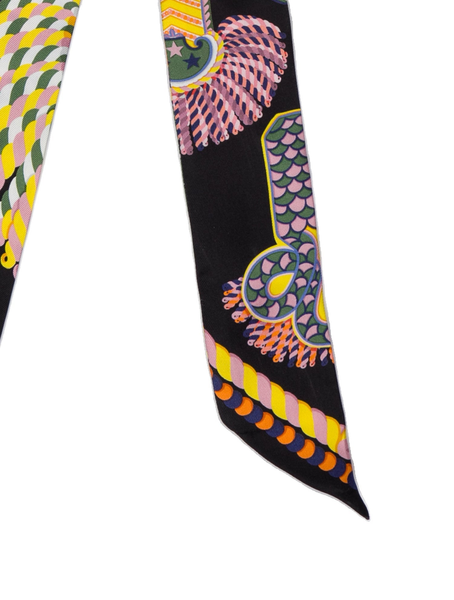 Hermès Epaulettes De Gala Silk Twilly Scarf