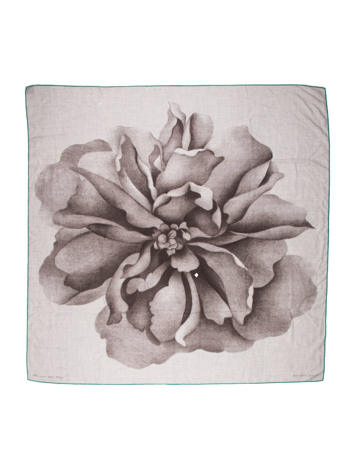 Hermès Une Rose Pour Alma Cashmere Shawl