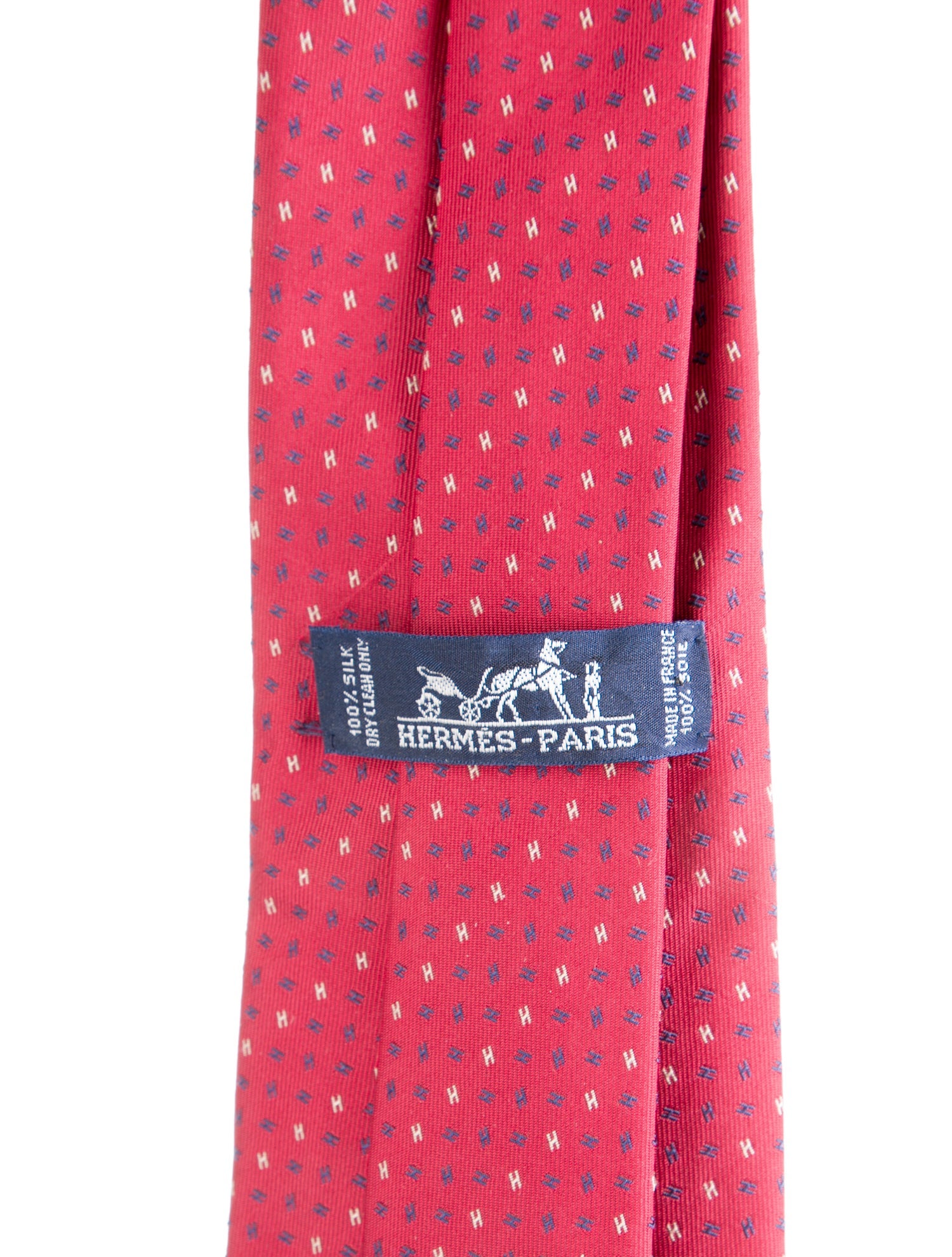 Hermès pattern silk tie