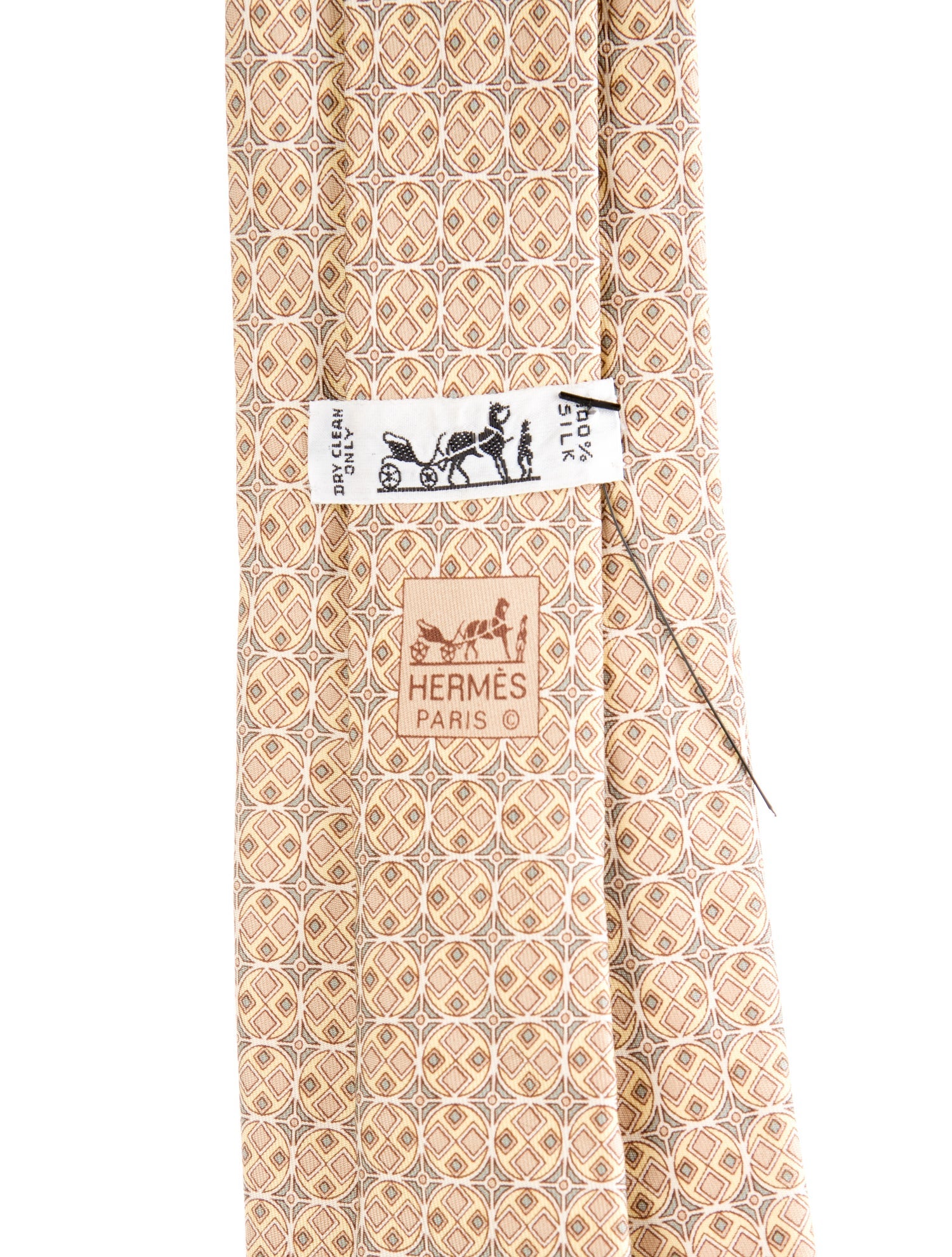 Hermès pattern silk tie