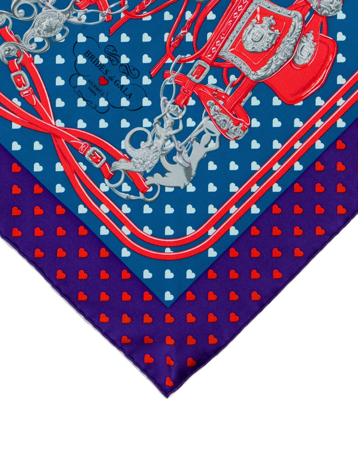 Hermès Brides De Gala Love Silk Pocket Square