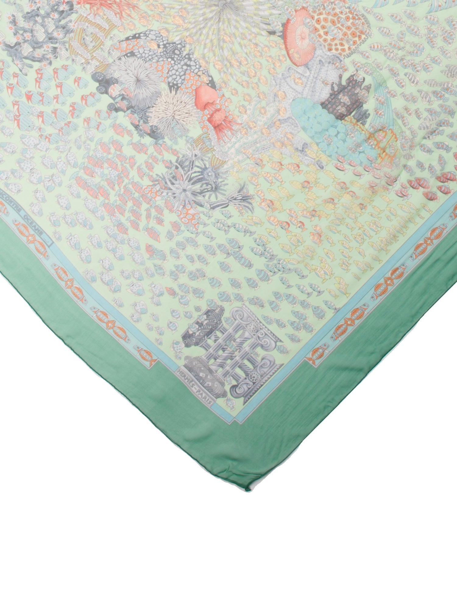 Hermès Rencontre Oceane Mousseline Silk Shawl