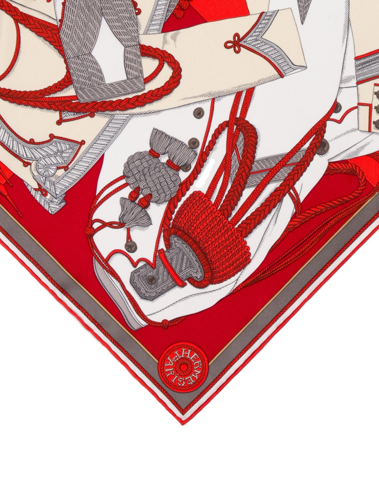 Hermès Zouaves et Dragons Silk Scarf