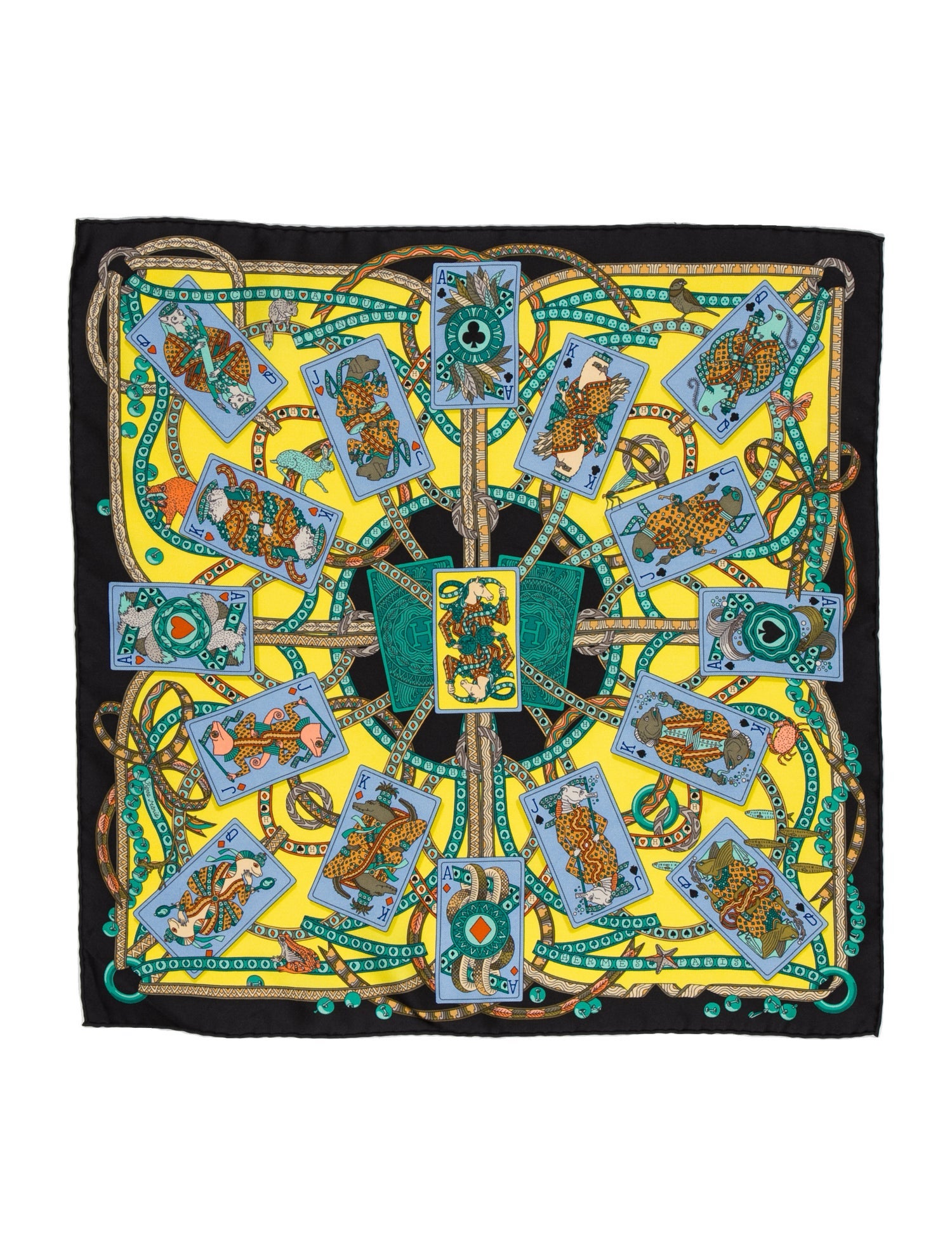 Hermès Dame De Coeur A Vous L’Honneur Silk Scarf
