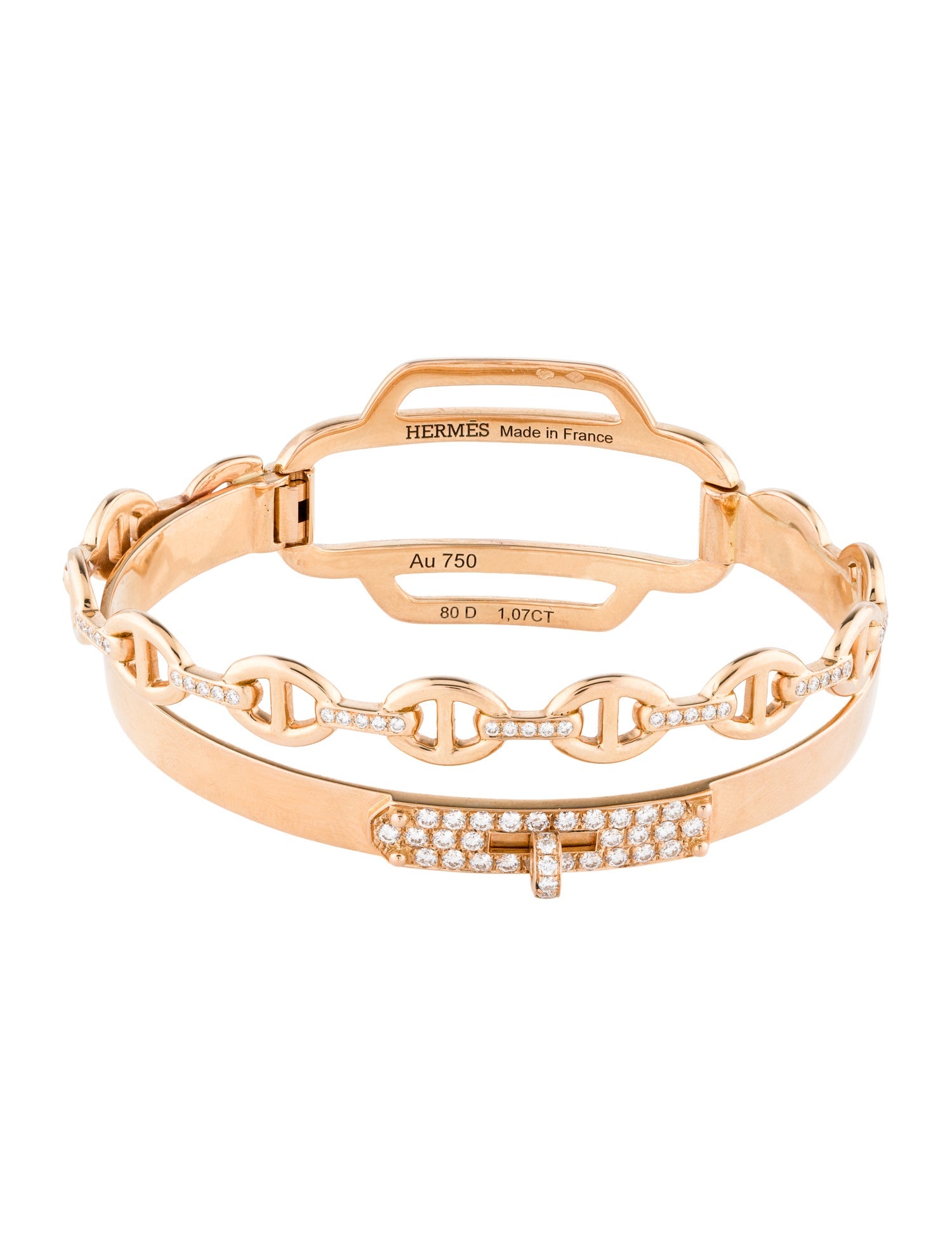 Hermès 18K Diamond Double Tour Bracelet