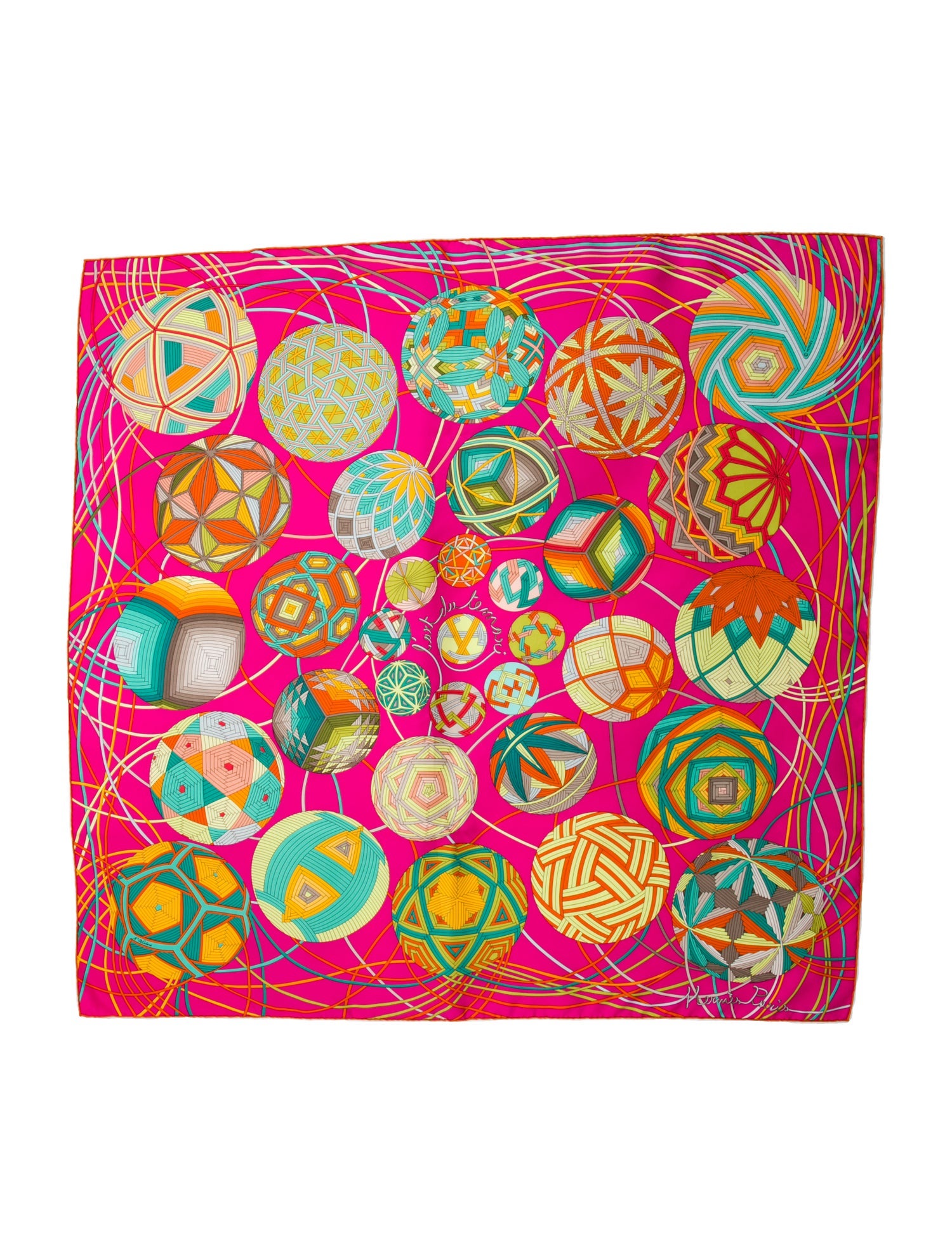Hermès L'Art du Temari Silk Scarf