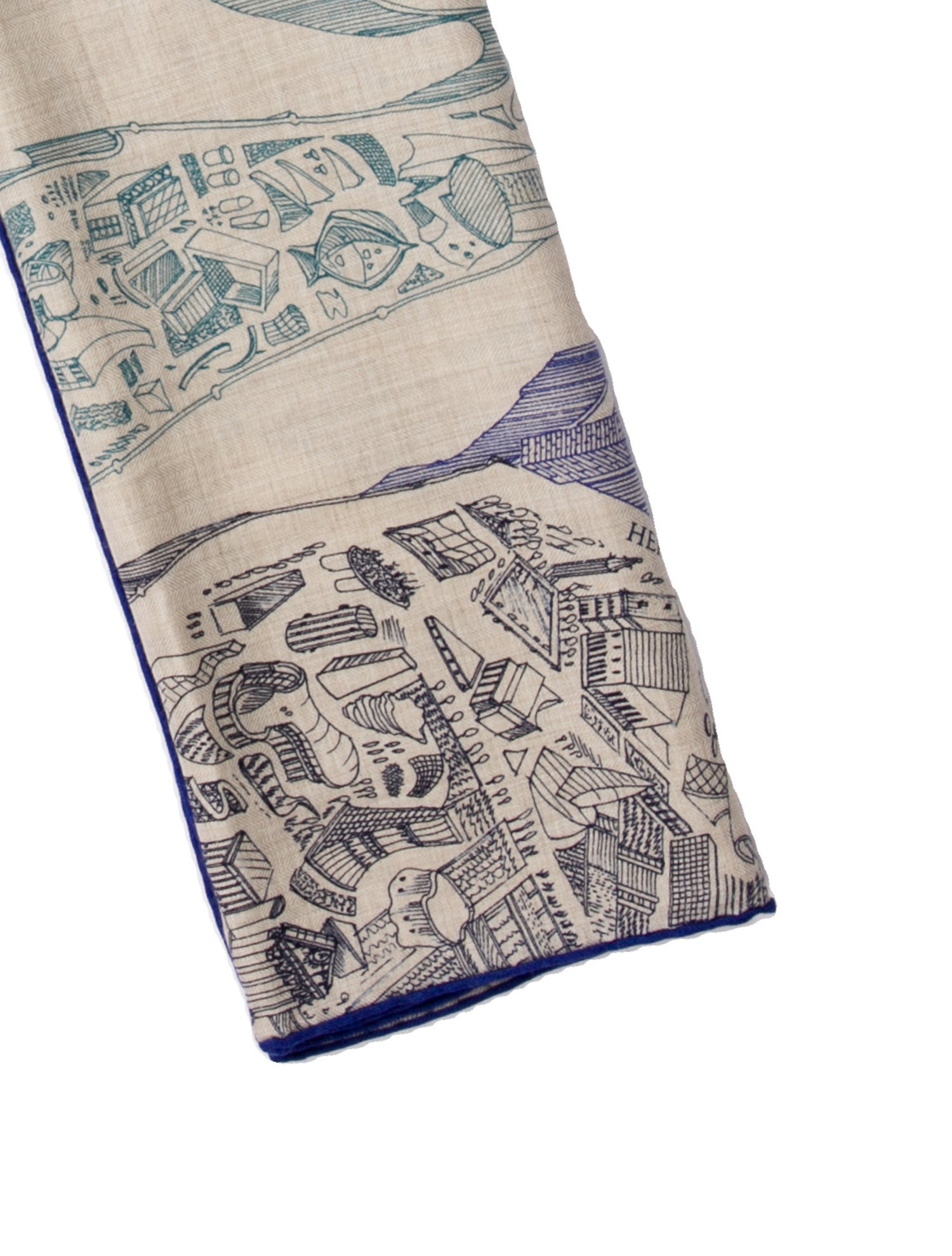 Hermès La Nouvelle Cite Cavaliere Cashmere Shawl w/ Tags