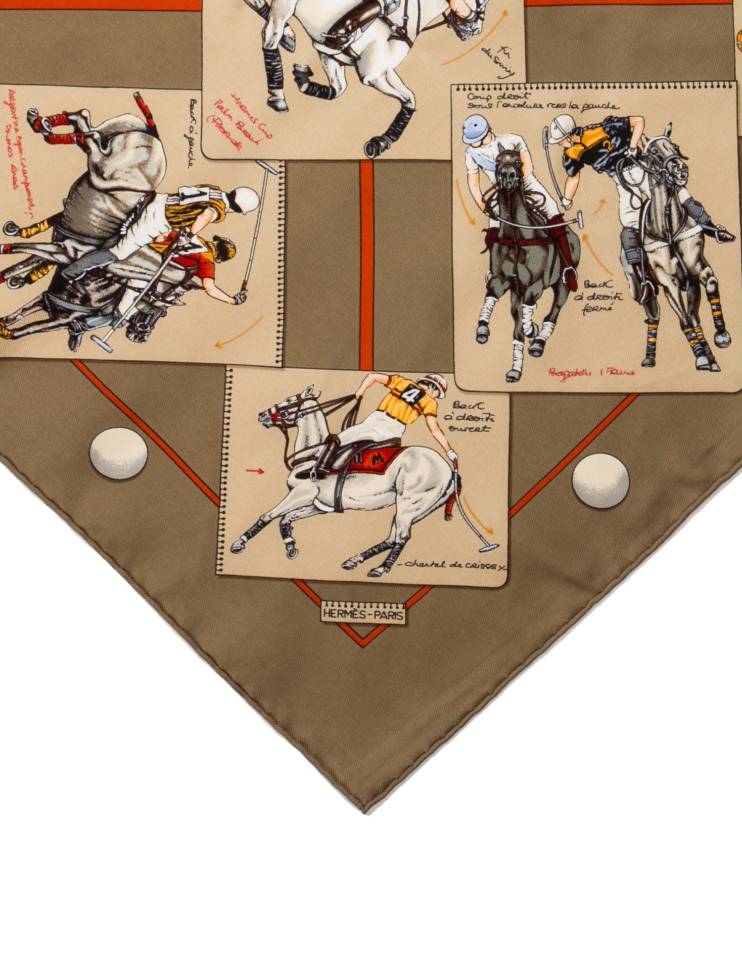 Hermès Le Monde du Polo Silk Scarf