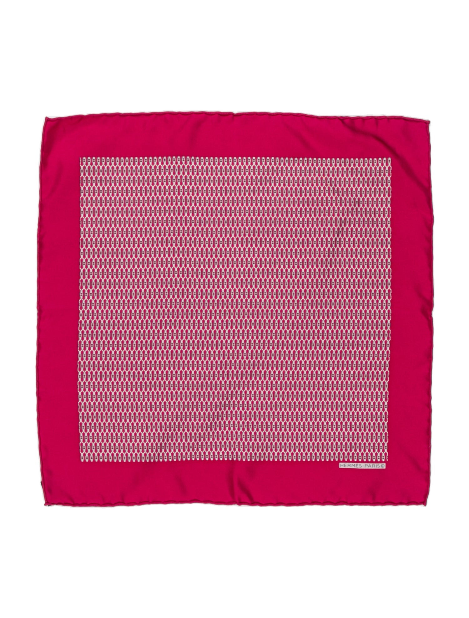 Hermès Silk Pattern Pocket Square
