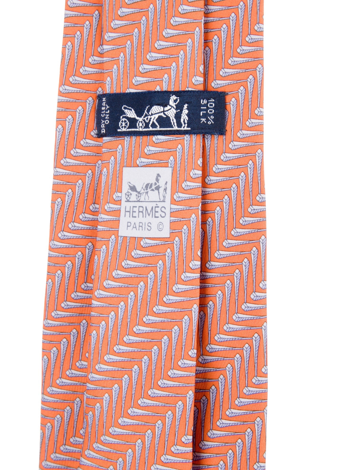 Hermès Printed Silk Tie