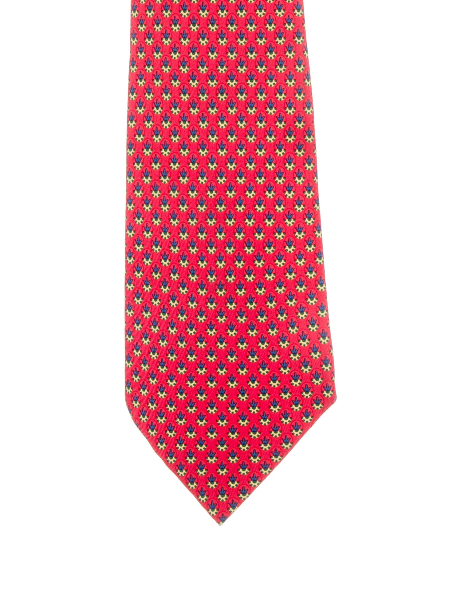 Hermès Printed Silk Tie