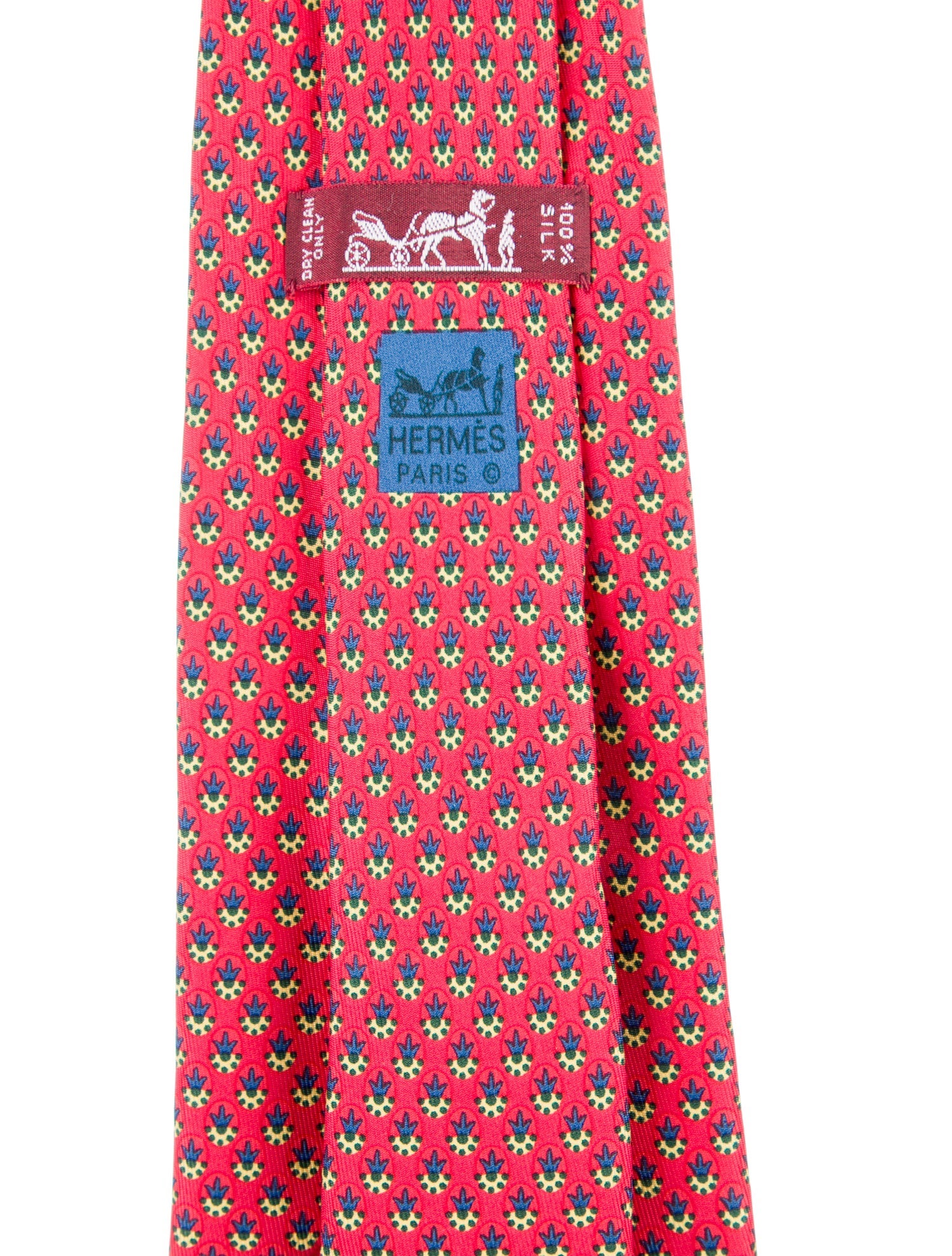 Hermès Printed Silk Tie